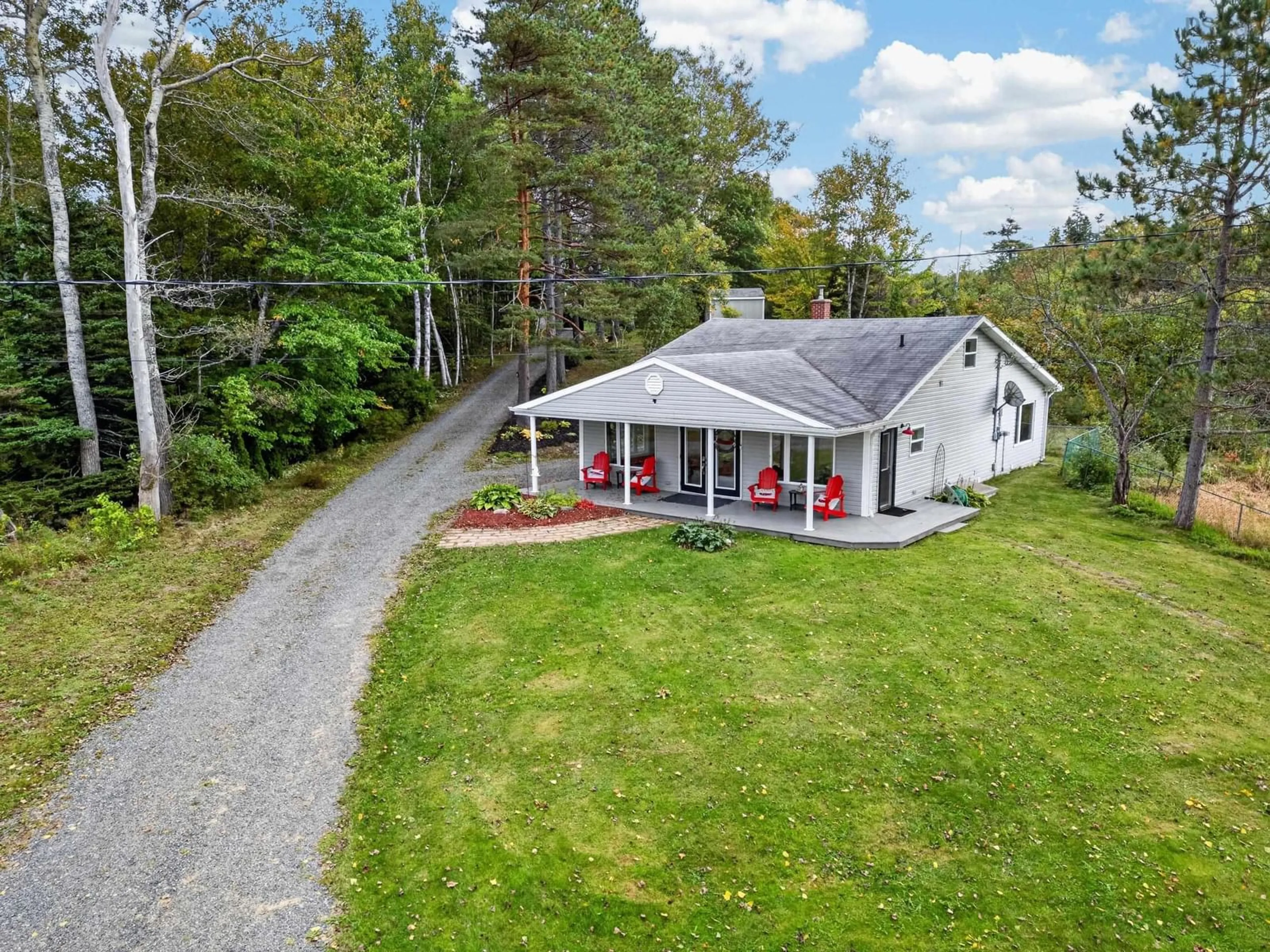 A pic from outside/outdoor area/front of a property/back of a property/a pic from drone, street for 2315 Trout Brook Rd, Albert Bridge Nova Scotia B1K 1N1