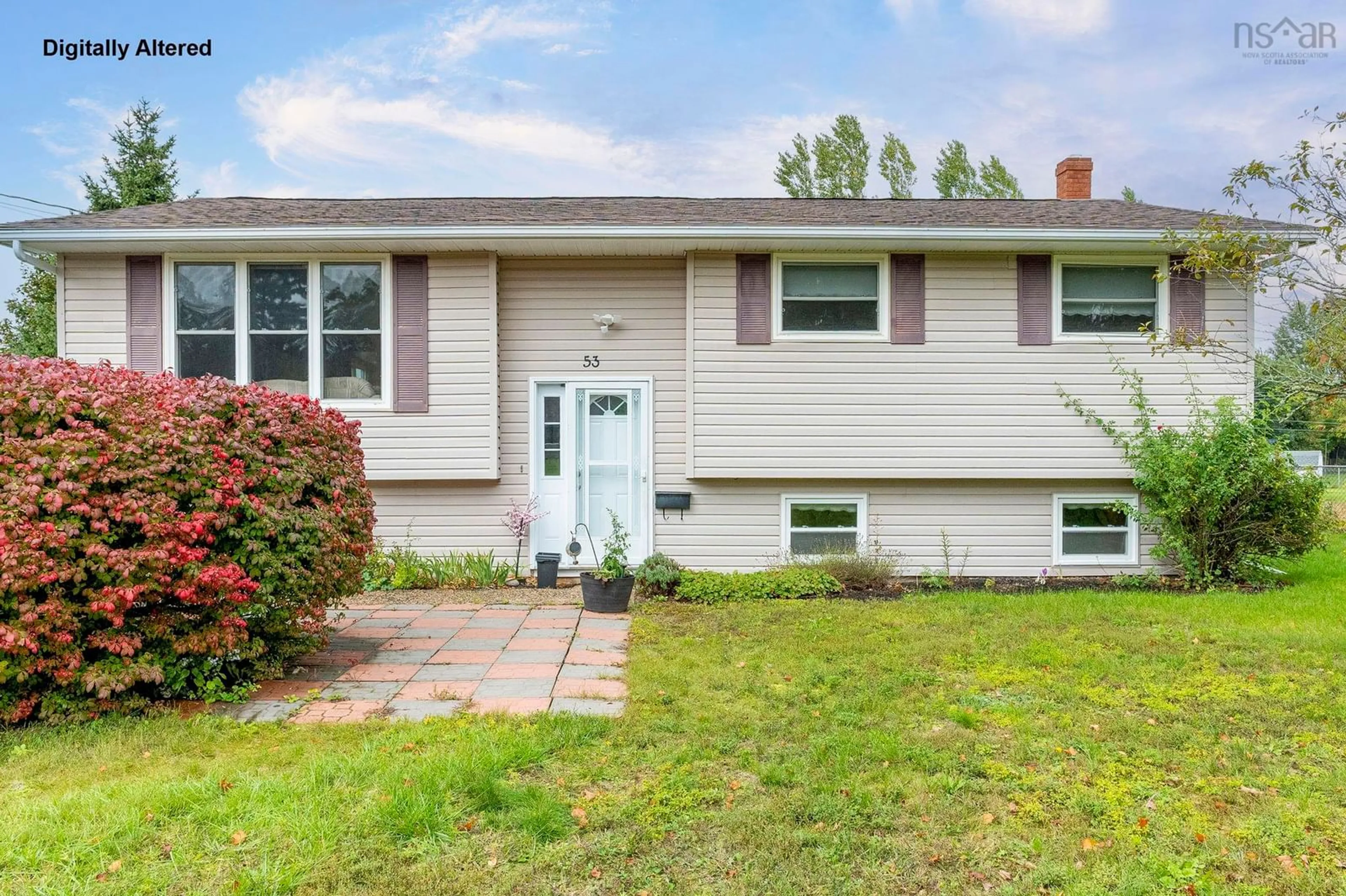Home with vinyl exterior material, street for 53 Old Farm Lane, New Minas Nova Scotia B4N 4M5