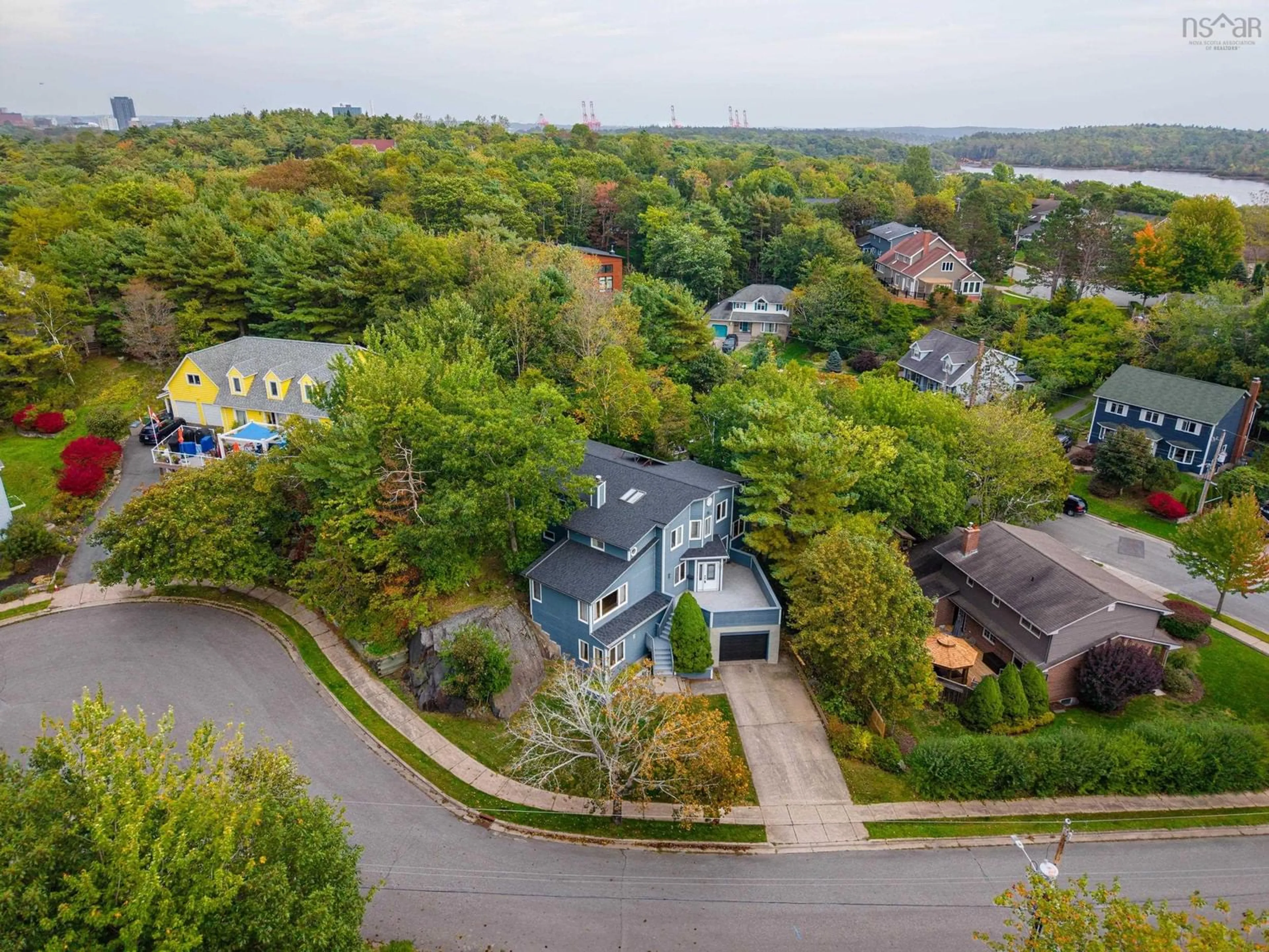 A pic from outside/outdoor area/front of a property/back of a property/a pic from drone, unknown for 3 Letson Court, Halifax Nova Scotia B3P 2P4