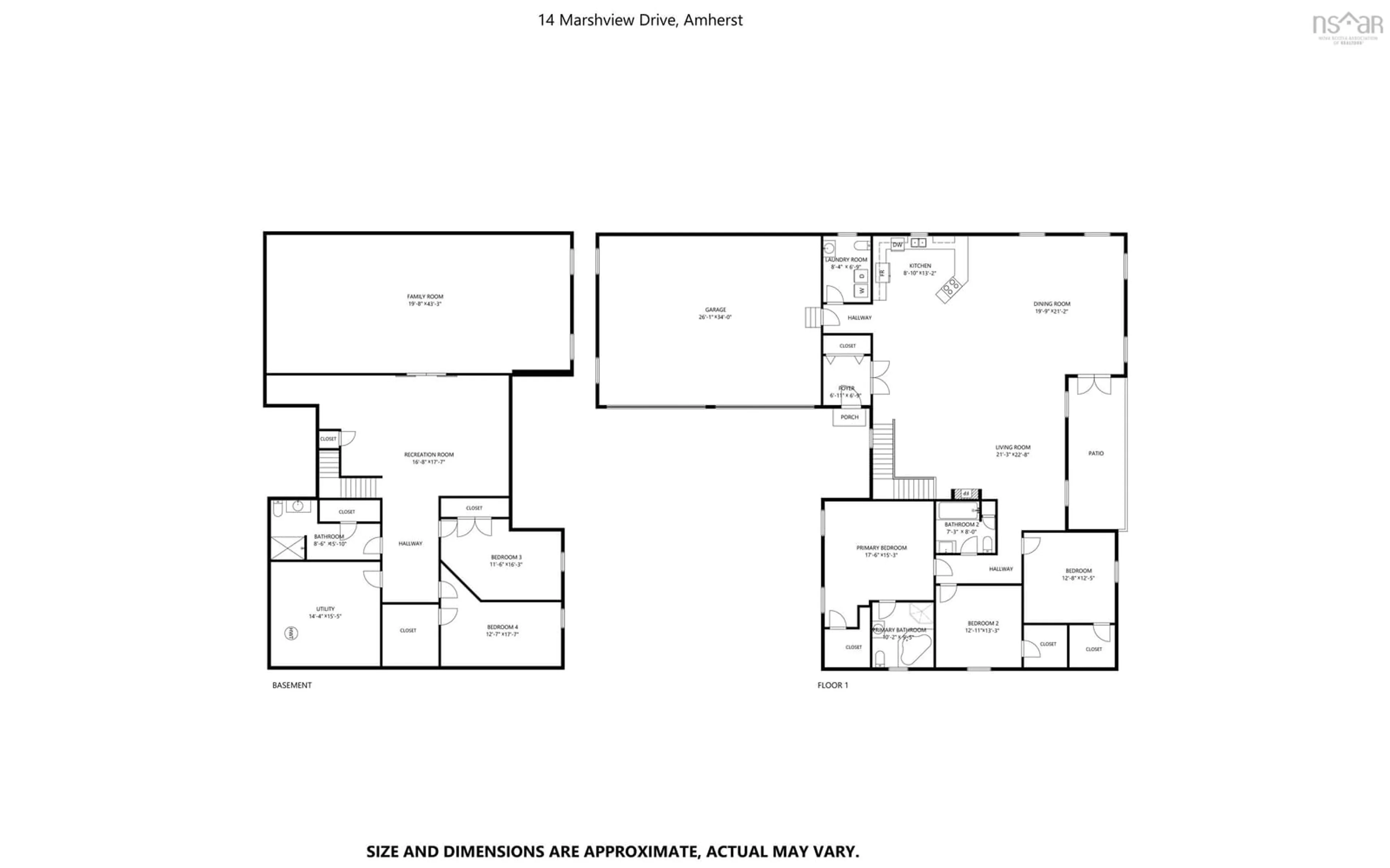 Floor plan for 14 Marshview Dr, Amherst Nova Scotia B4H 4C1