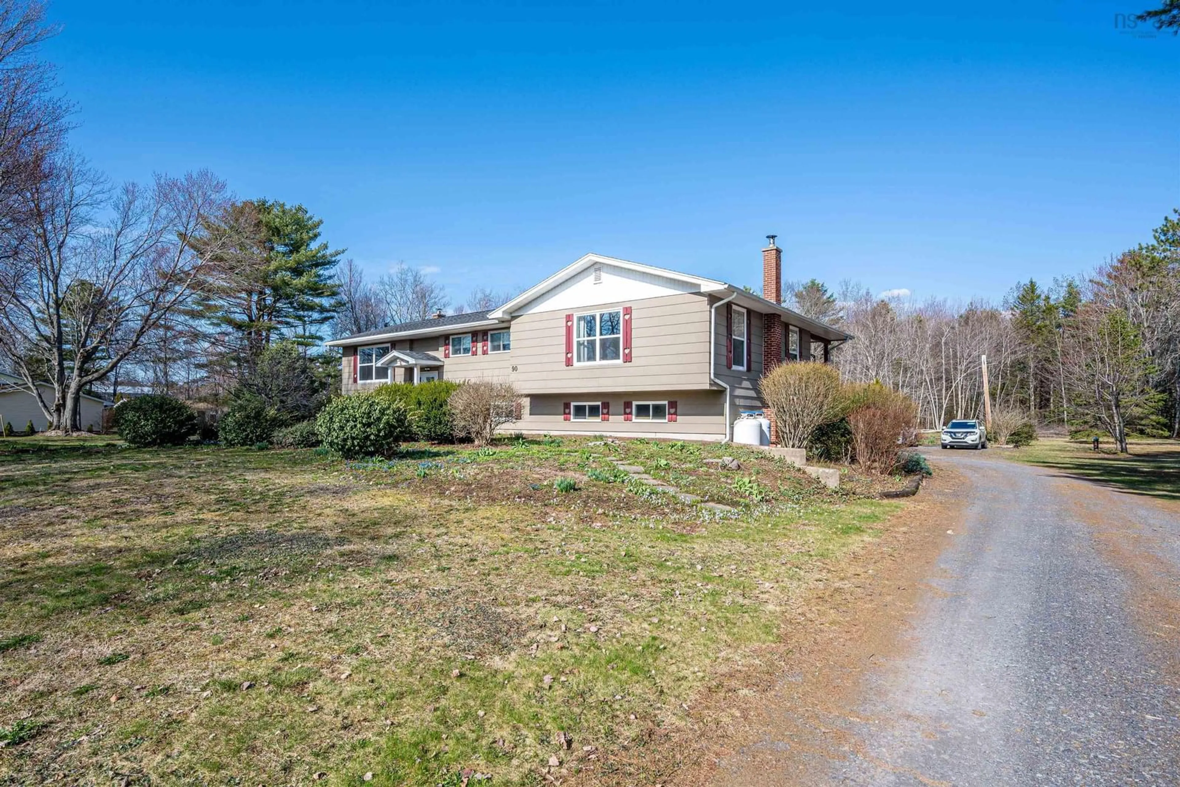 A pic from outside/outdoor area/front of a property/back of a property/a pic from drone, street for 90 Parrish Rd, Woodville Nova Scotia B0P 1G0