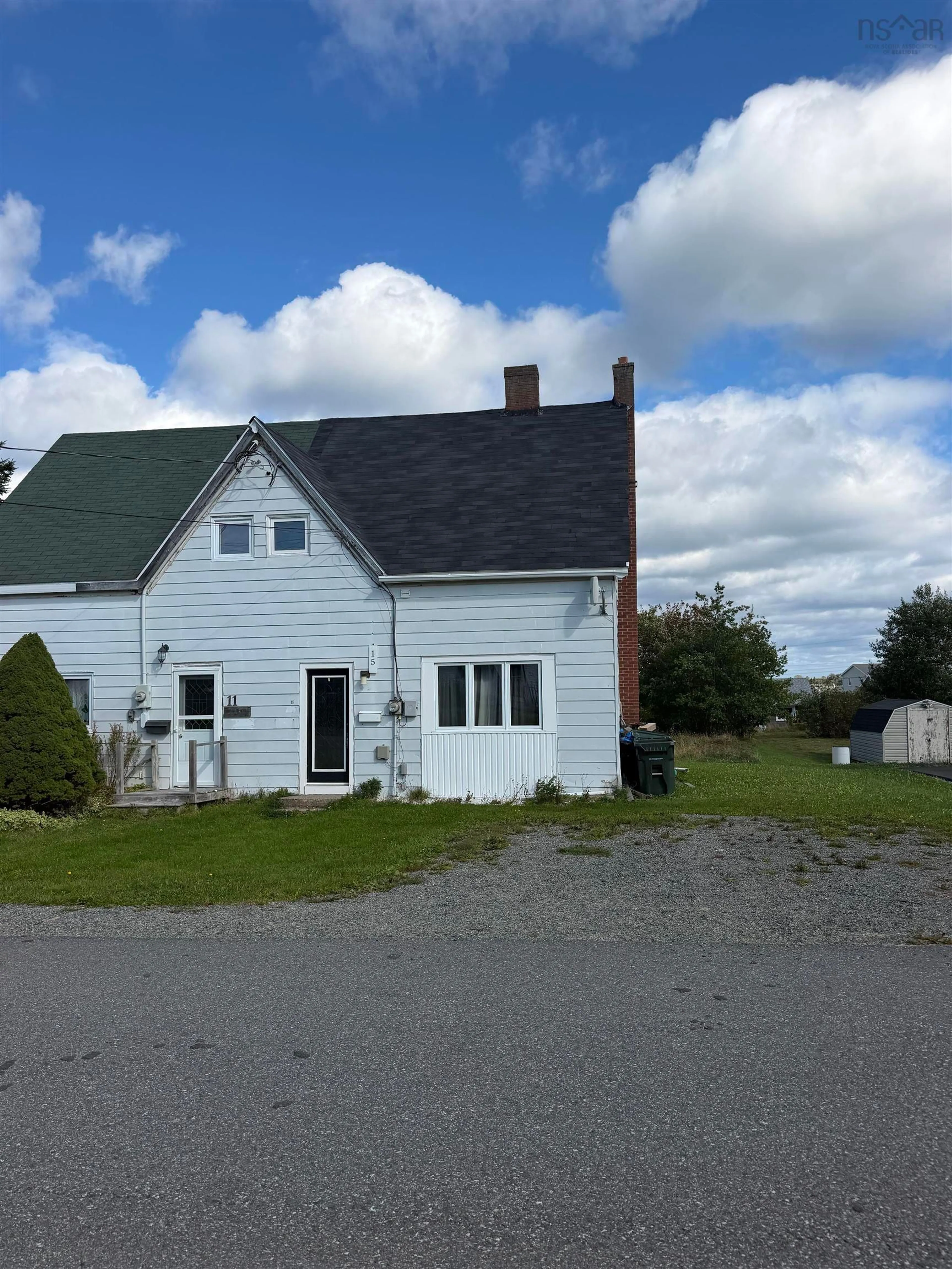 A pic from outside/outdoor area/front of a property/back of a property/a pic from drone, building for 15 Winona St, Glace Bay Nova Scotia B1A 2C3
