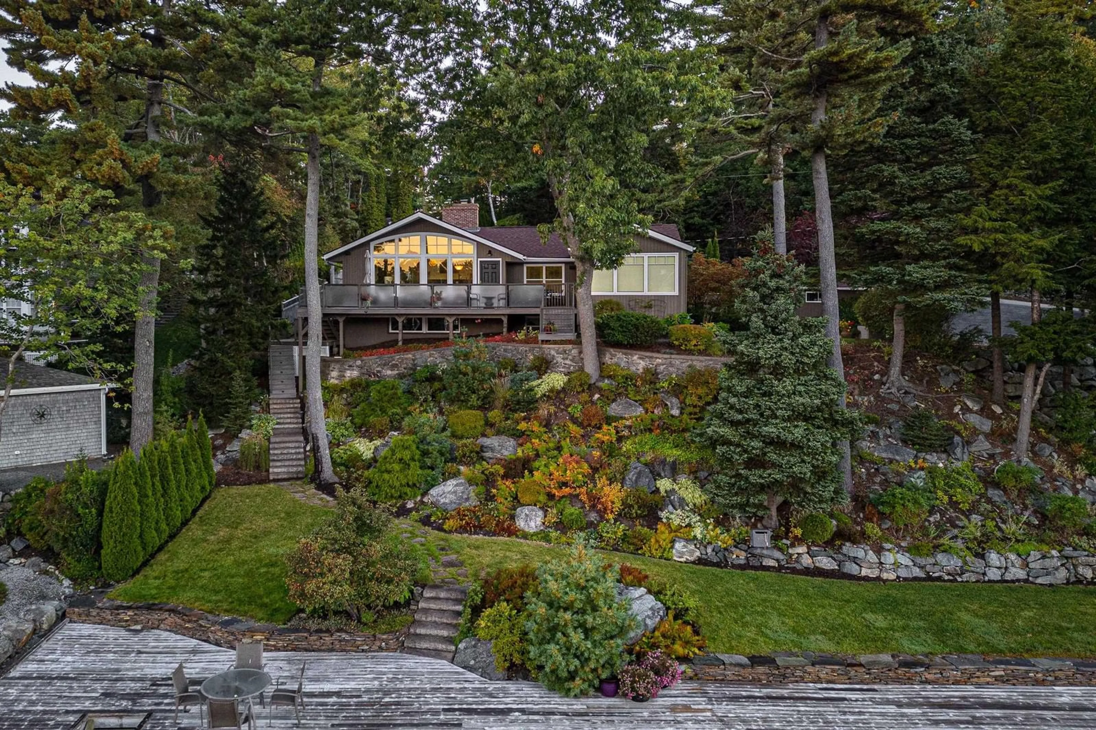 A pic from outside/outdoor area/front of a property/back of a property/a pic from drone, unknown for 1077 Shore Dr, Bedford Nova Scotia B4A 2E6