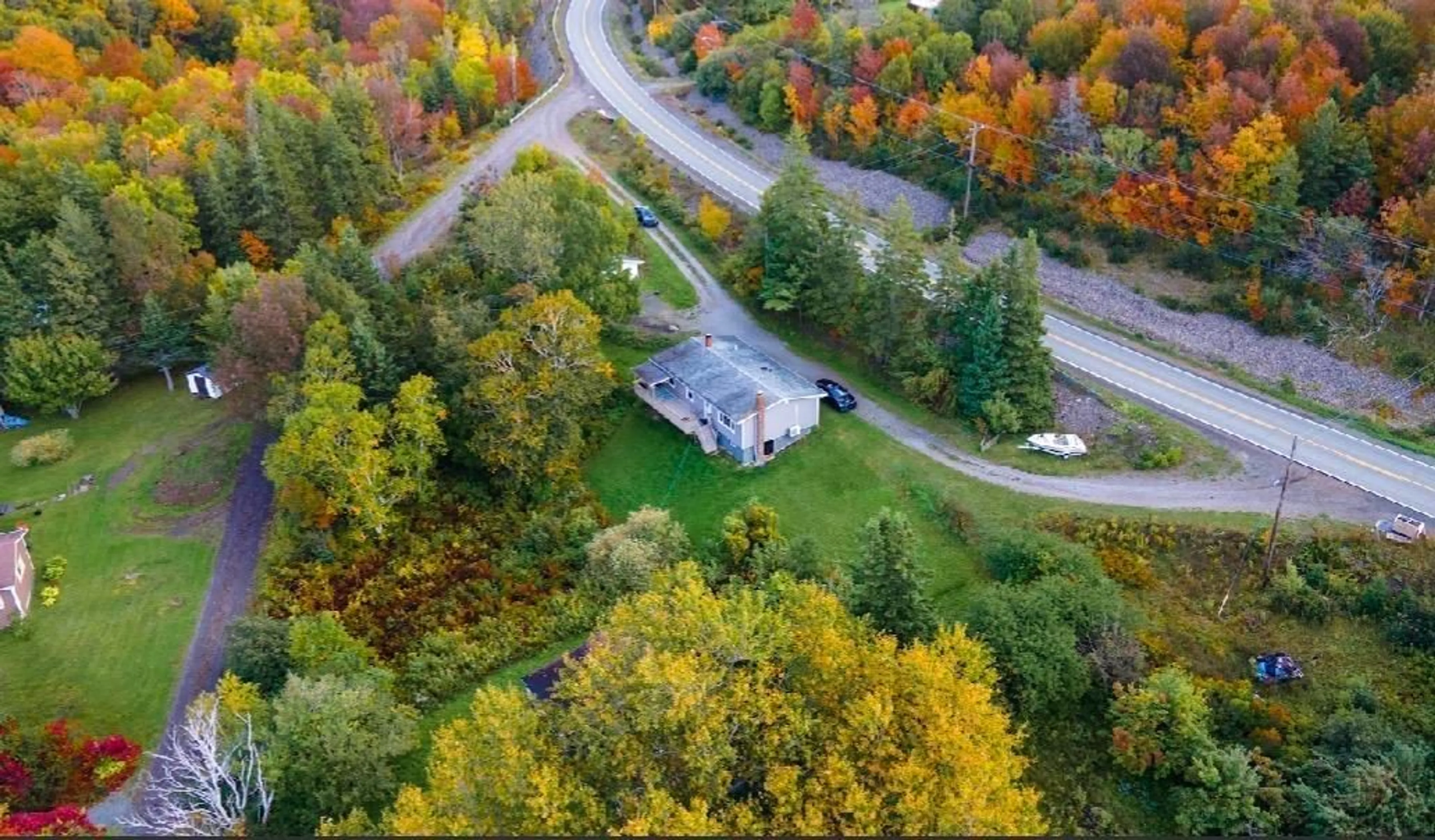 A pic from outside/outdoor area/front of a property/back of a property/a pic from drone, street for 9512 East Bay Hwy, Irishvale Nova Scotia B1J 2B2