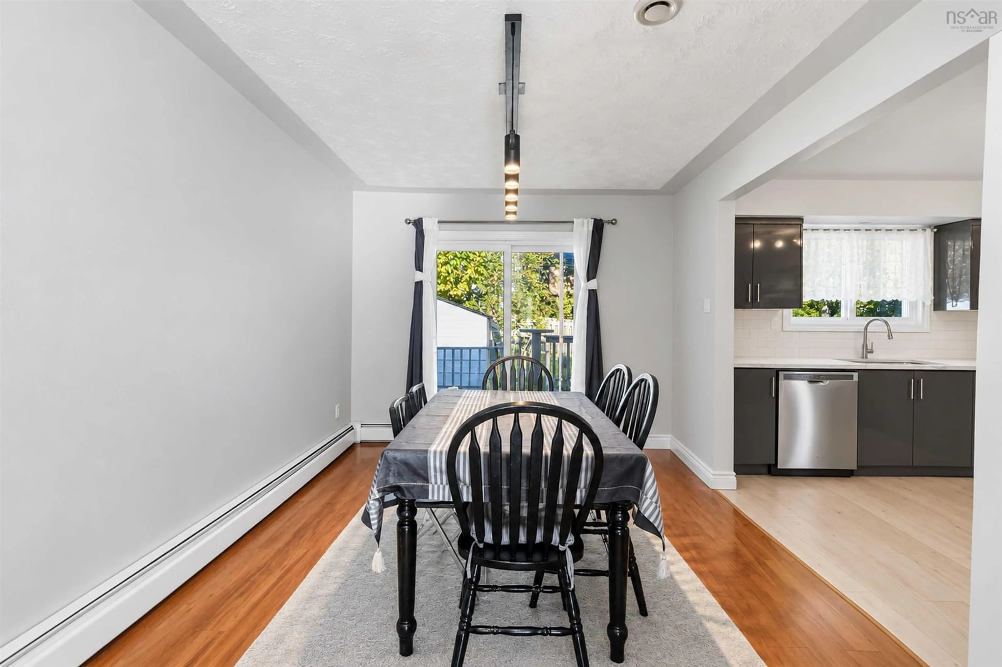 Dining room, wood/laminate floor for 11 Riverview Cres, Bedford Nova Scotia B4A 2X5