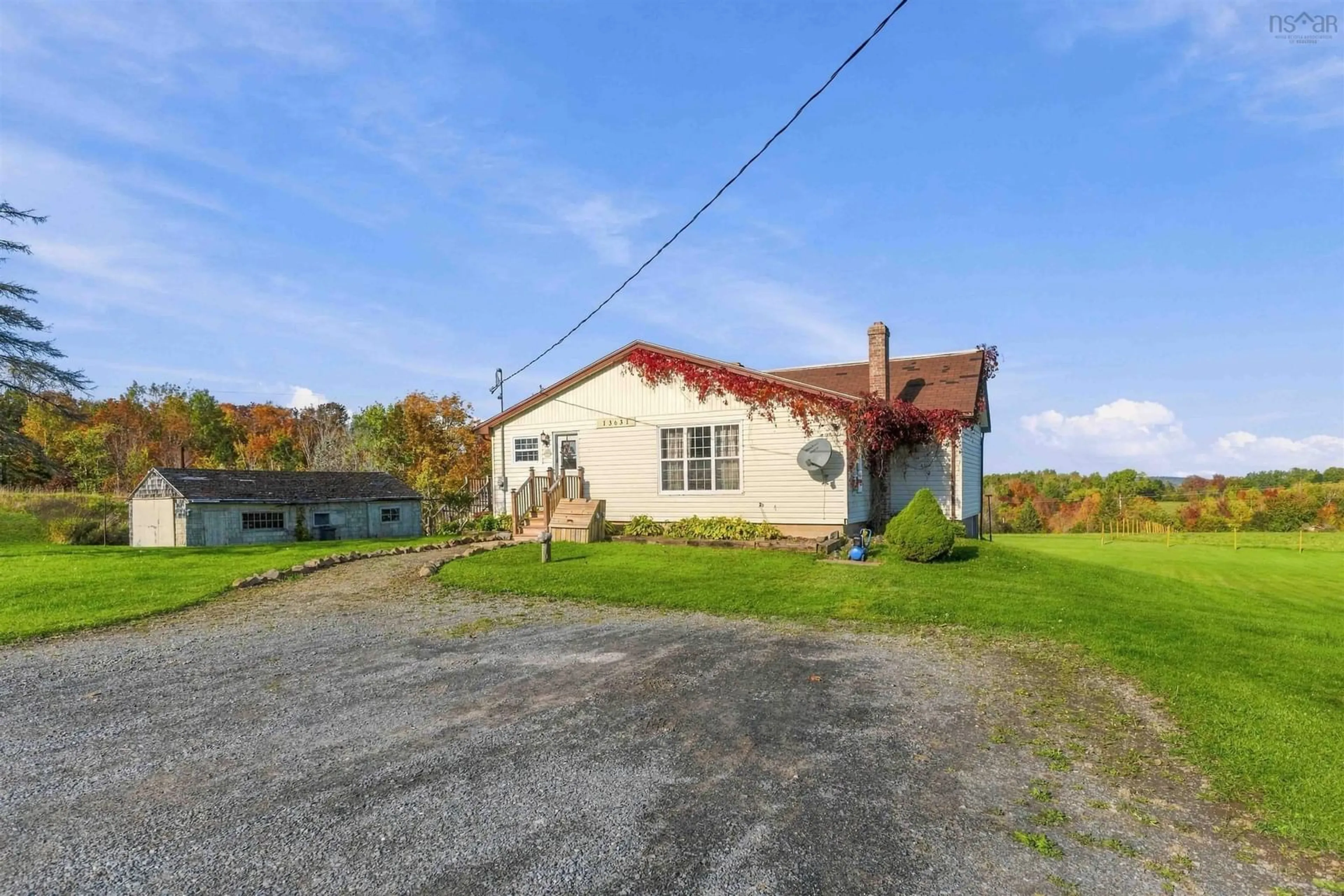 A pic from outside/outdoor area/front of a property/back of a property/a pic from drone, unknown for 13631 Highway 1, Hants Border Nova Scotia B0P 1P0