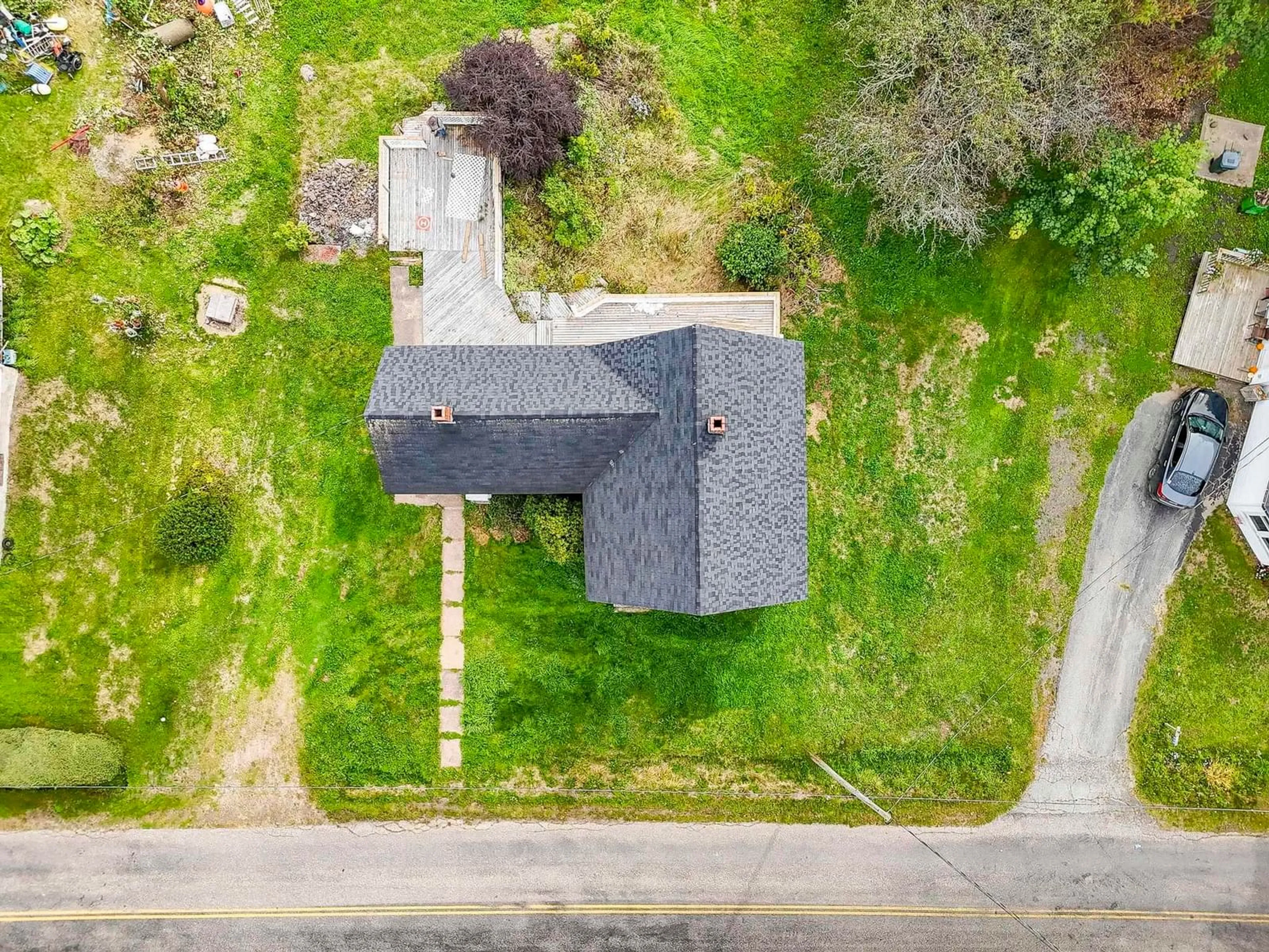 A pic from outside/outdoor area/front of a property/back of a property/a pic from drone, street for 197 Trout Cove Rd, Centreville Nova Scotia B0V 1A0