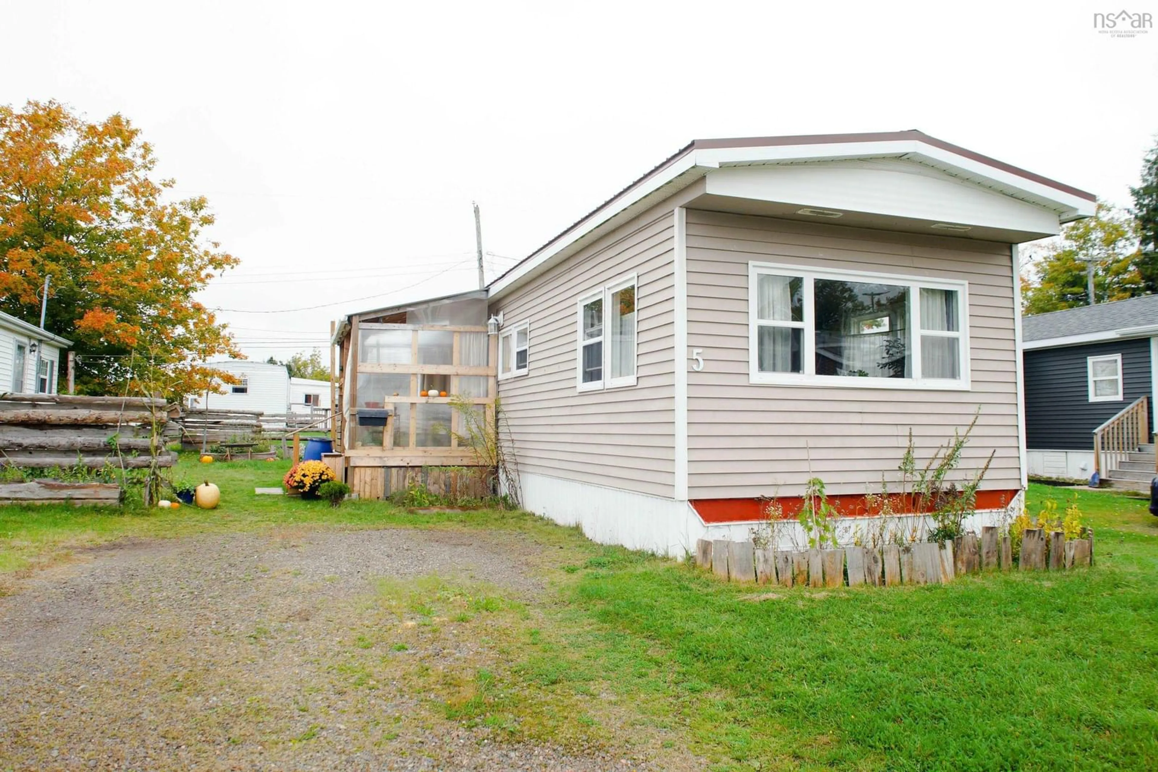 Home with vinyl exterior material, street for 5 Bomber Dr, Bible Hill Nova Scotia B2N 2W5