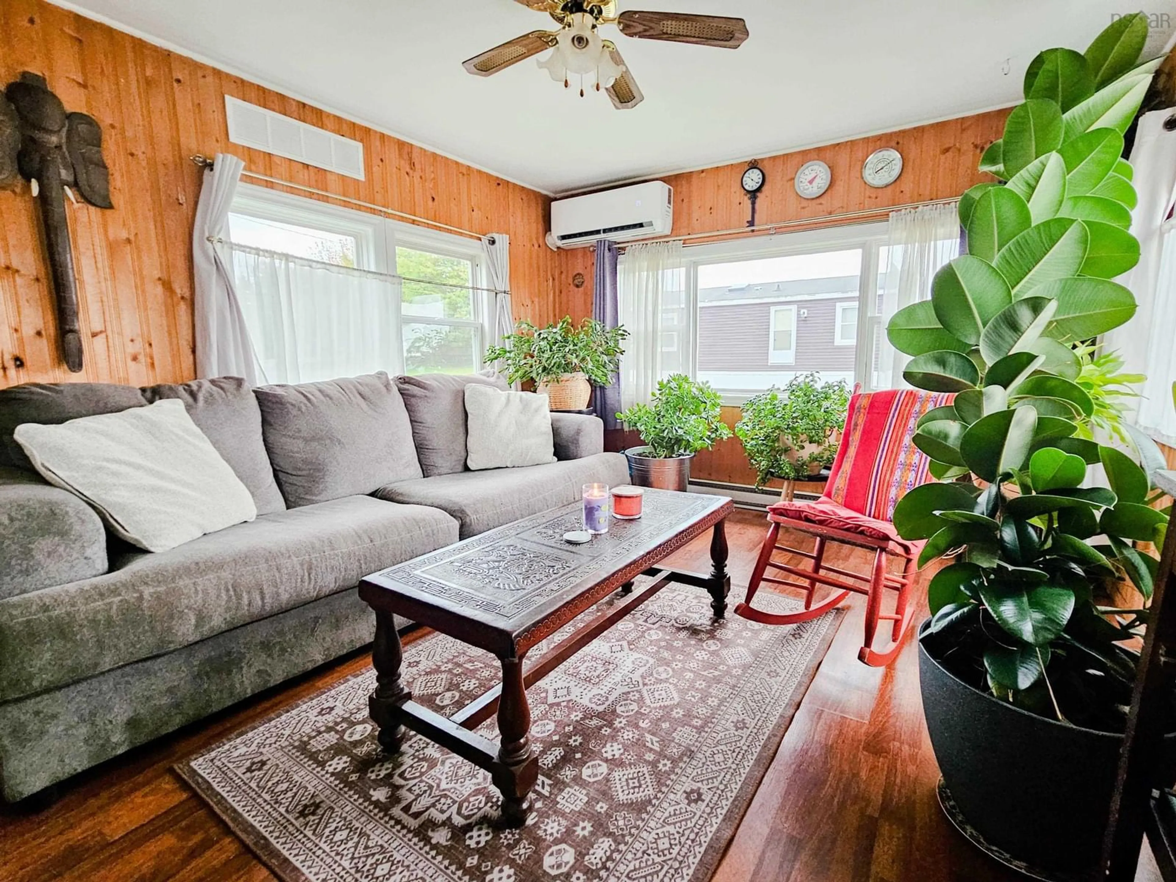 Living room with furniture, wood/laminate floor for 5 Bomber Dr, Bible Hill Nova Scotia B2N 2W5