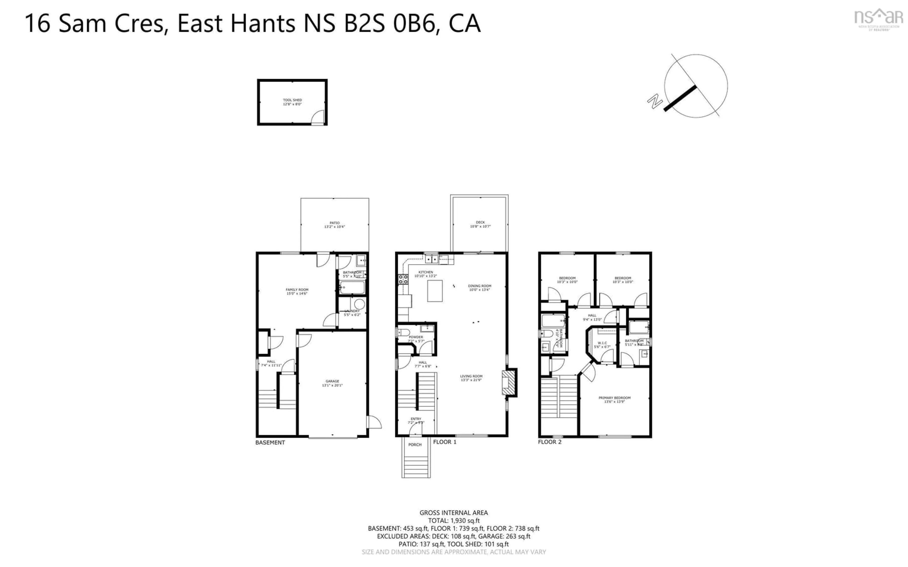 Floor plan for 16 Sam Cres, Elmsdale Nova Scotia B2S 0B6