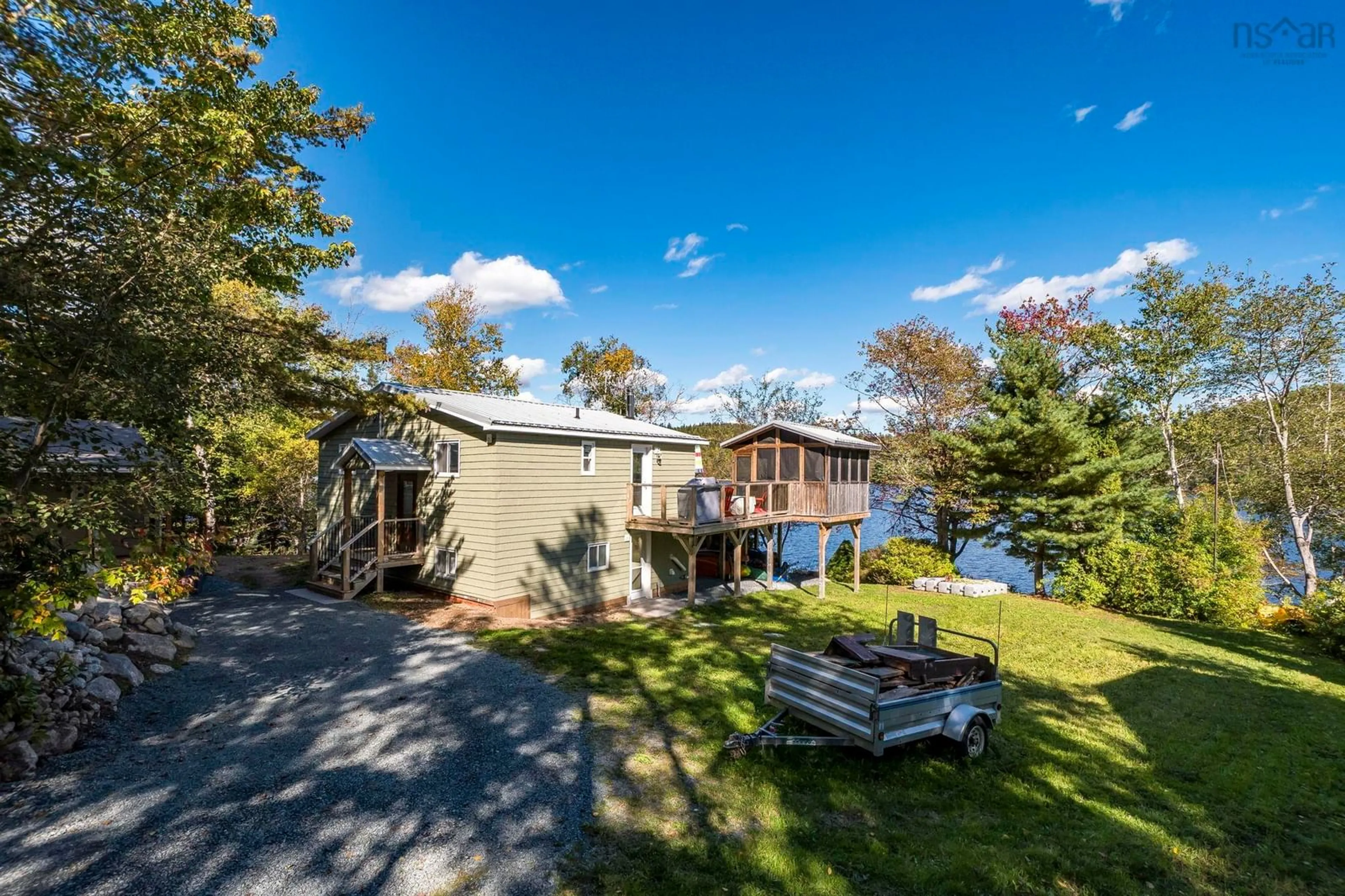 A pic from outside/outdoor area/front of a property/back of a property/a pic from drone, water/lake/river/ocean view for 65 Nadine Dr, Porters Lake Nova Scotia B3E 1G8