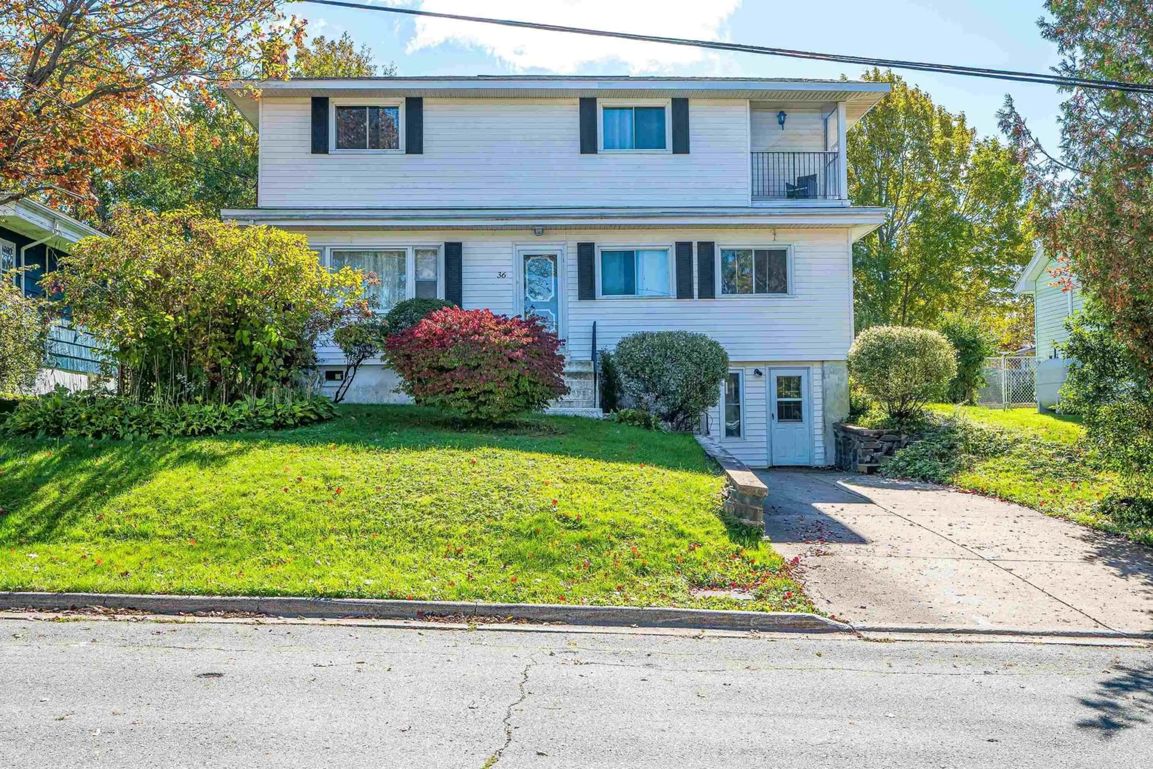 Home with vinyl exterior material, street for 36 Erin Drive, Dartmouth Nova Scotia B2W 2B8