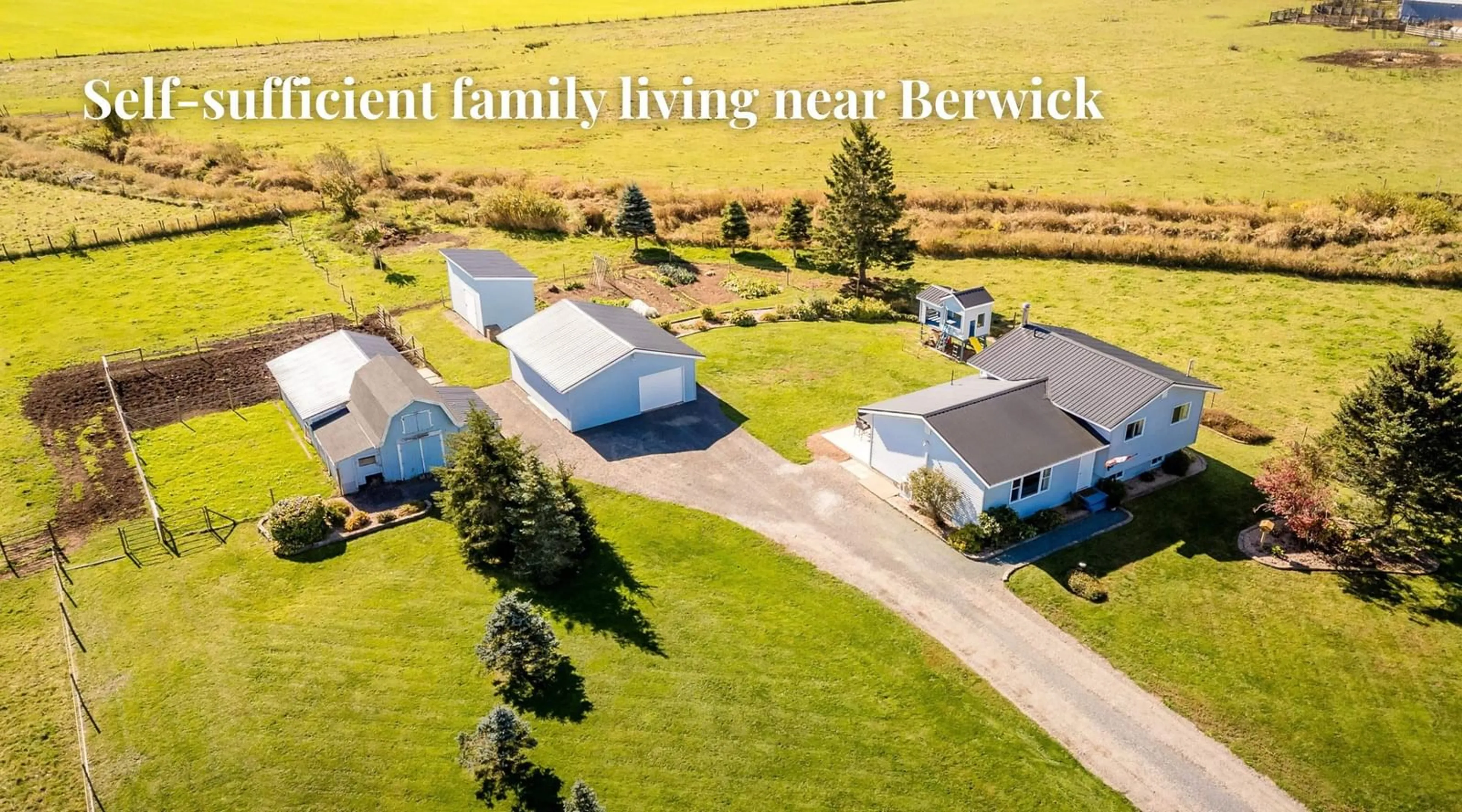 A pic from outside/outdoor area/front of a property/back of a property/a pic from drone, street for 46 Parker Condon Rd, Berwick North Nova Scotia B0P 1E0