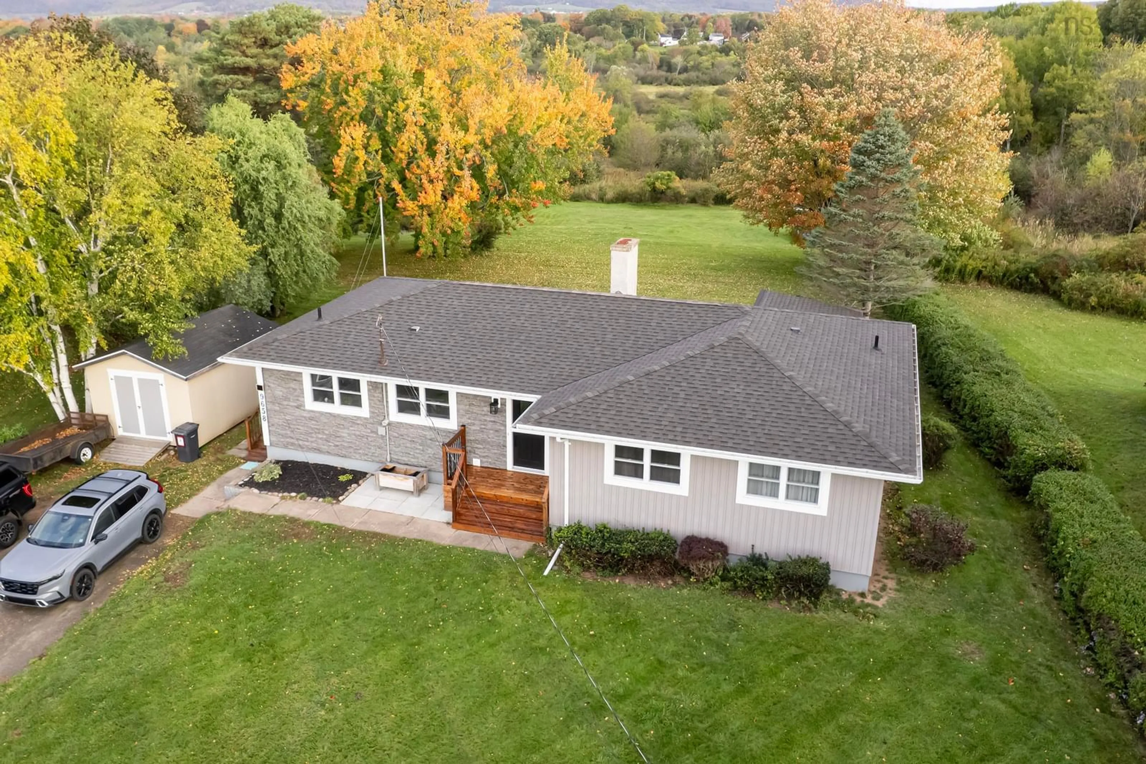 A pic from outside/outdoor area/front of a property/back of a property/a pic from drone, unknown for 9658 Highway 10, Nictaux Nova Scotia B0S 1P0