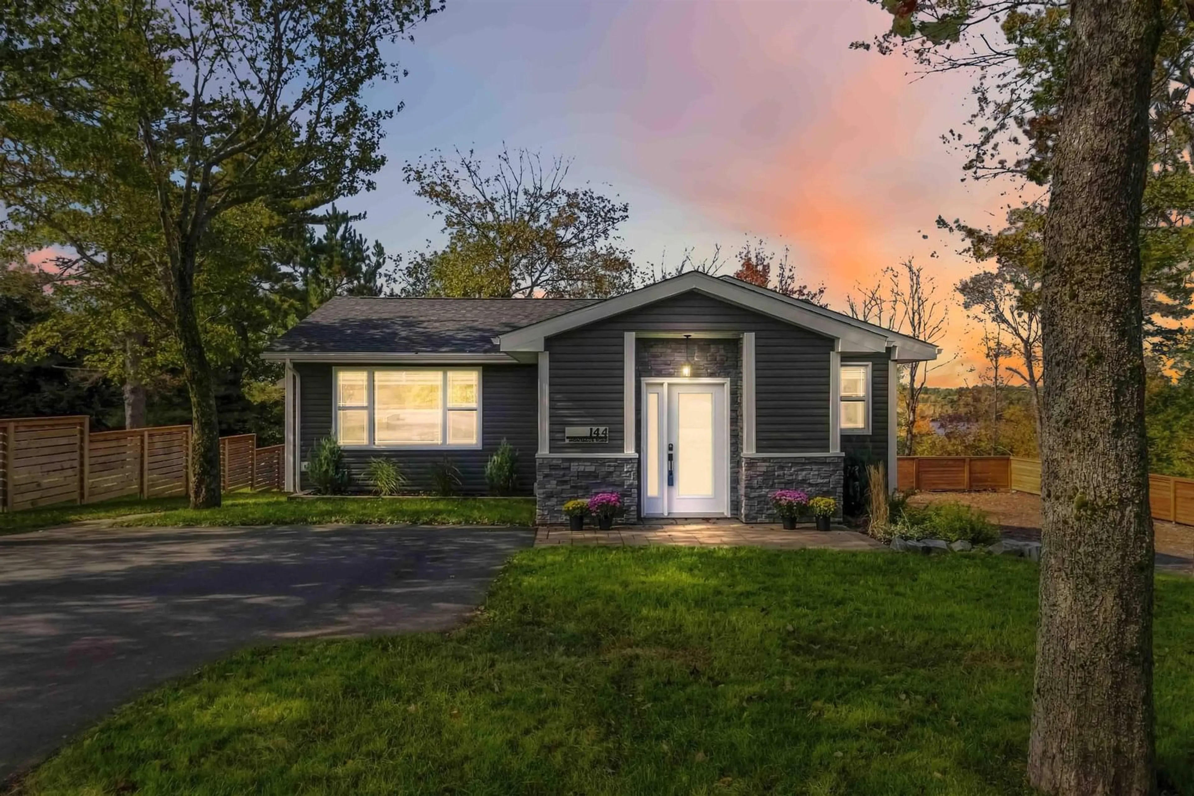 Home with vinyl exterior material, street for 144 Montague Rd, Lake Loon Nova Scotia B2W 3P3