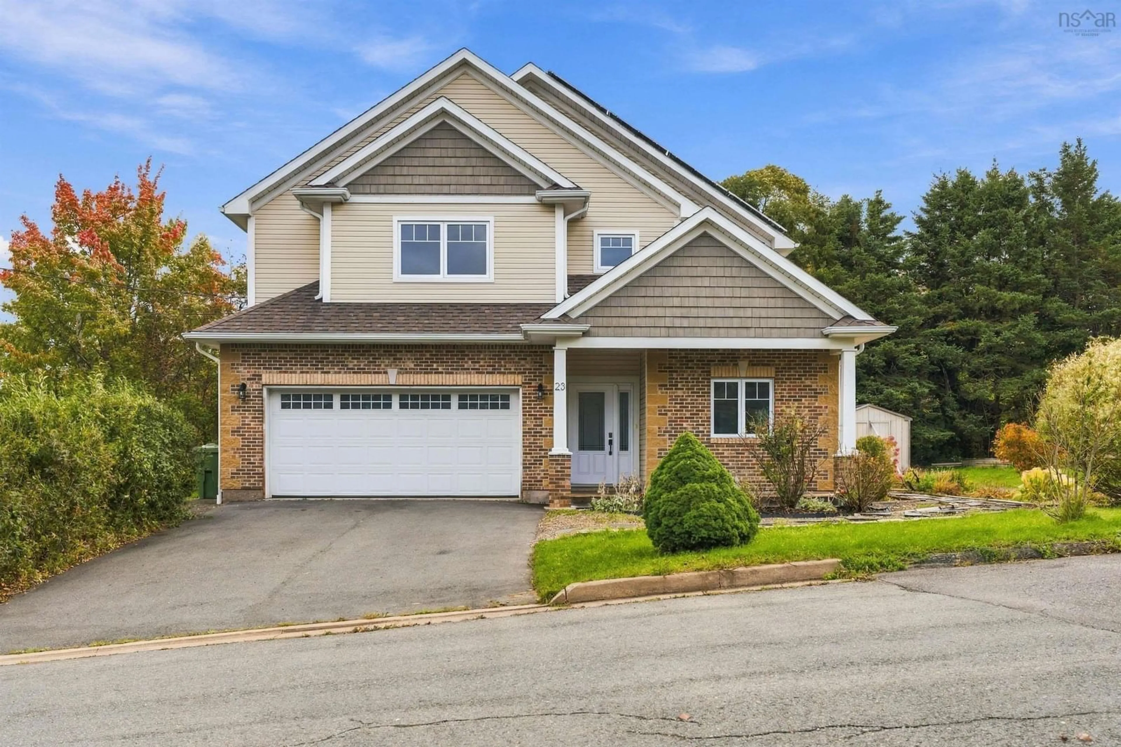 Home with brick exterior material, street for 23 Grandview Dr, Wolfville Nova Scotia B4P 1W7