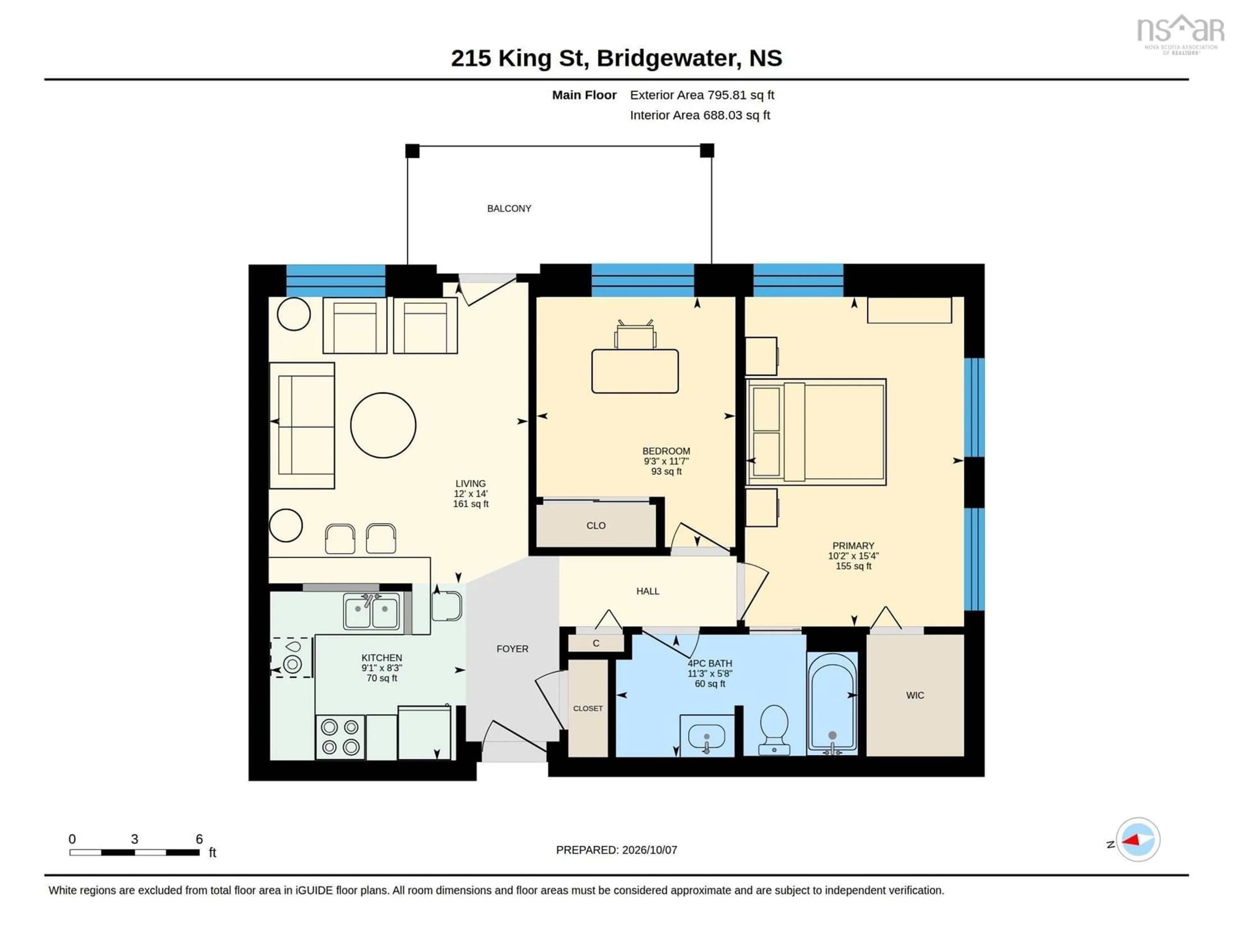 Floor plan for 215 King St #307, Bridgewater Nova Scotia B4V 1A6