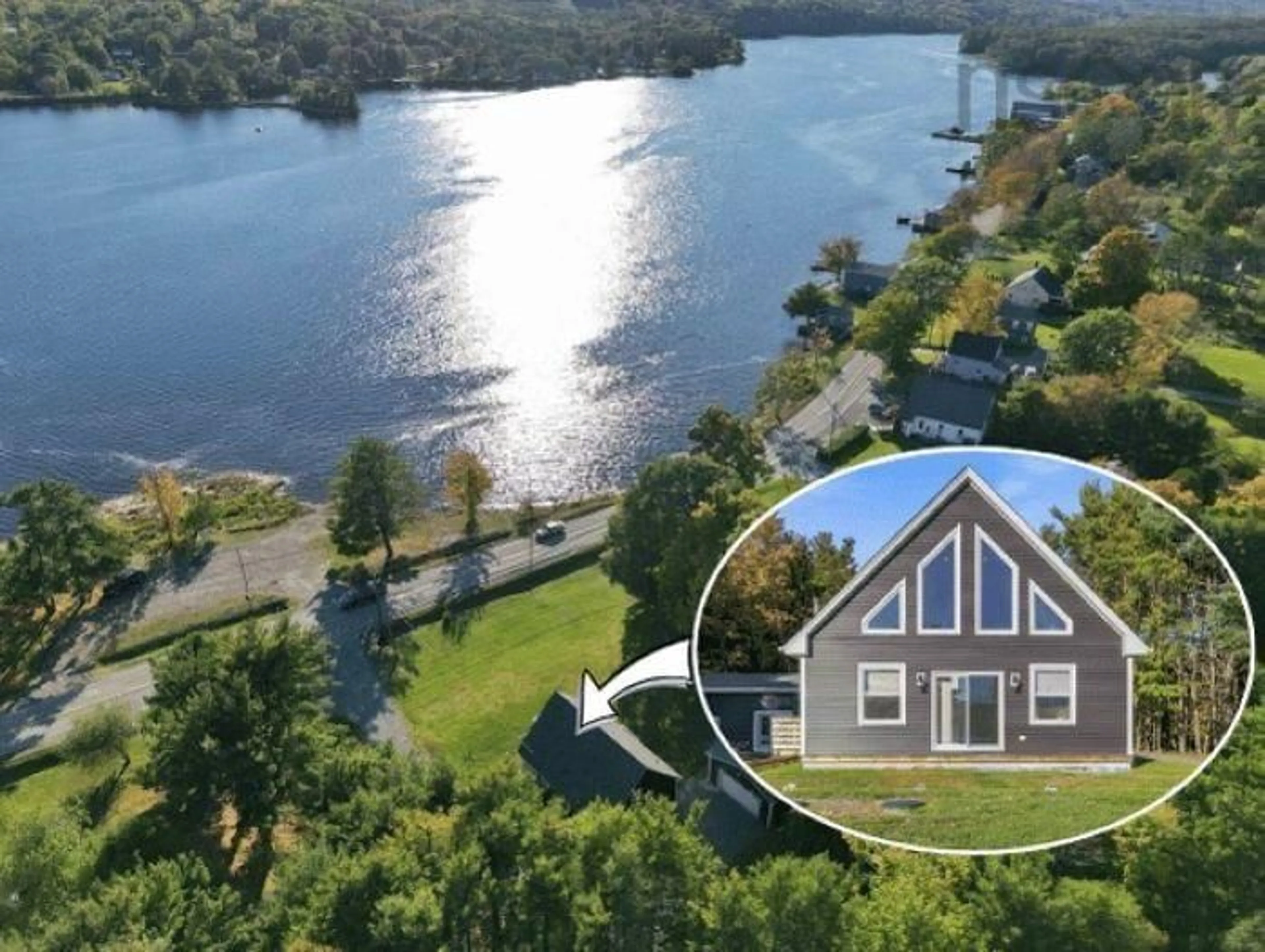 A pic from outside/outdoor area/front of a property/back of a property/a pic from drone, water/lake/river/ocean view for 13512 Highway 3, Dayspring Nova Scotia B4V 5P1
