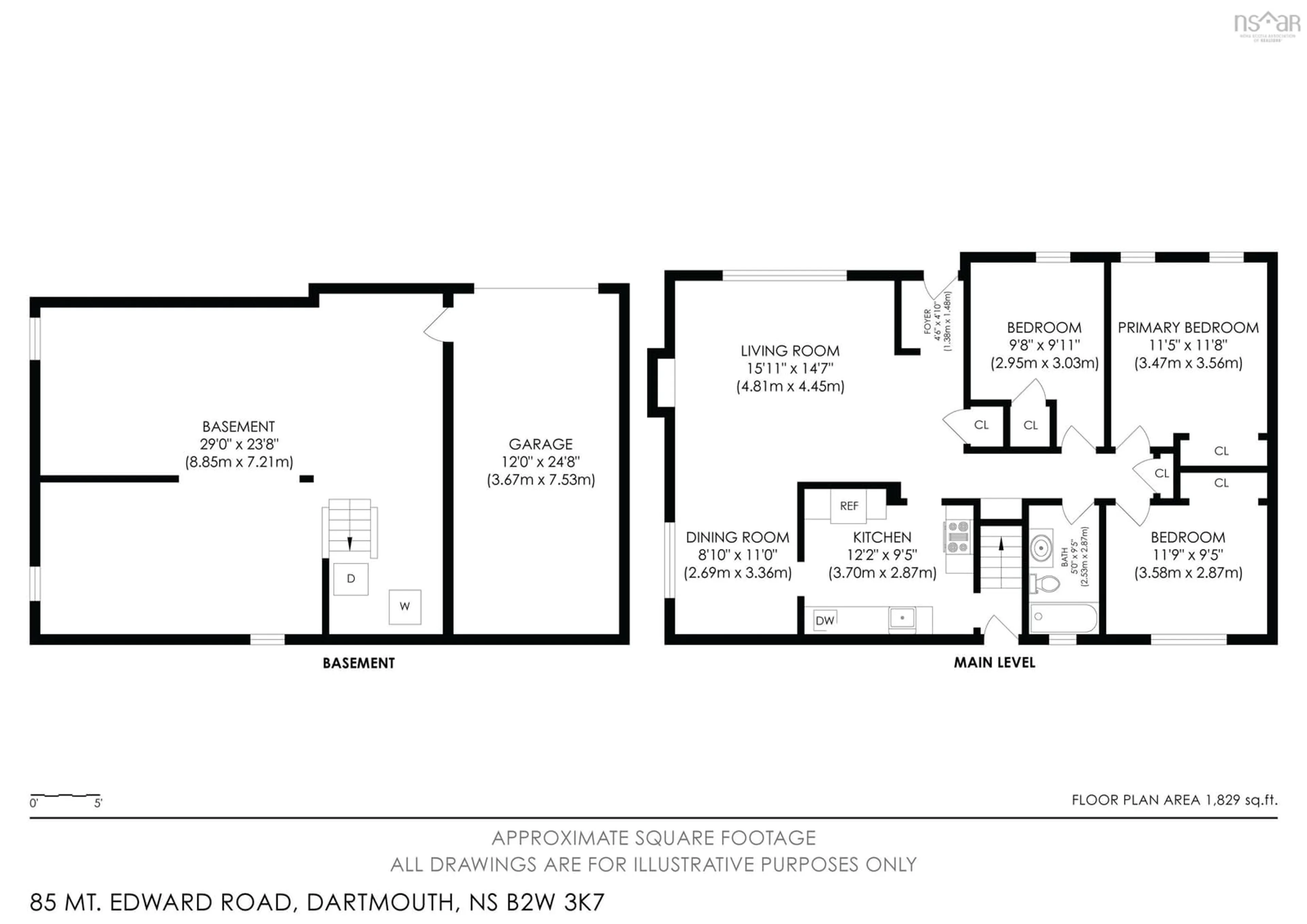 Floor plan for 85 Mount Edward Rd, Dartmouth Nova Scotia B2W 3K7