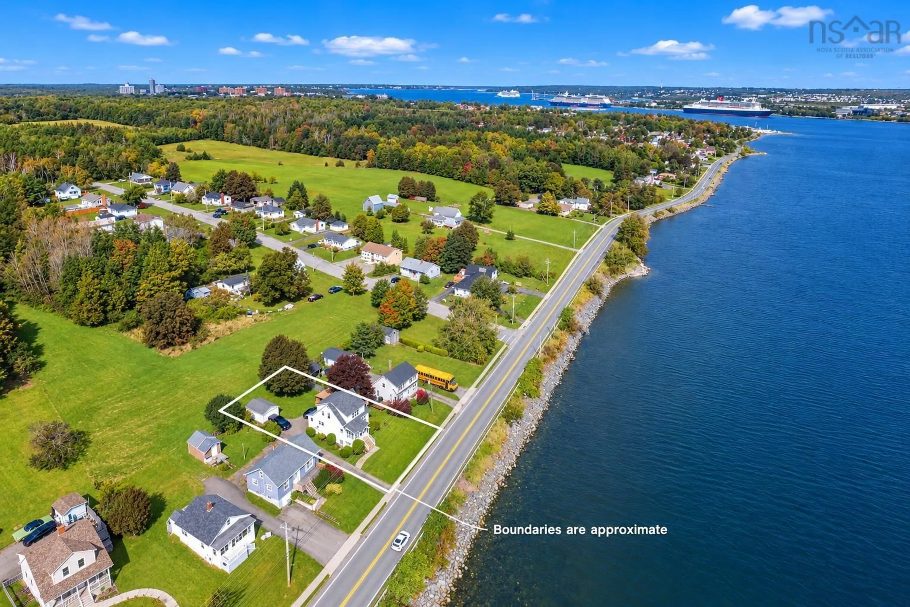 A pic from outside/outdoor area/front of a property/back of a property/a pic from drone, water/lake/river/ocean view for 221 Westmount Rd, Westmount Nova Scotia B1R 1A2
