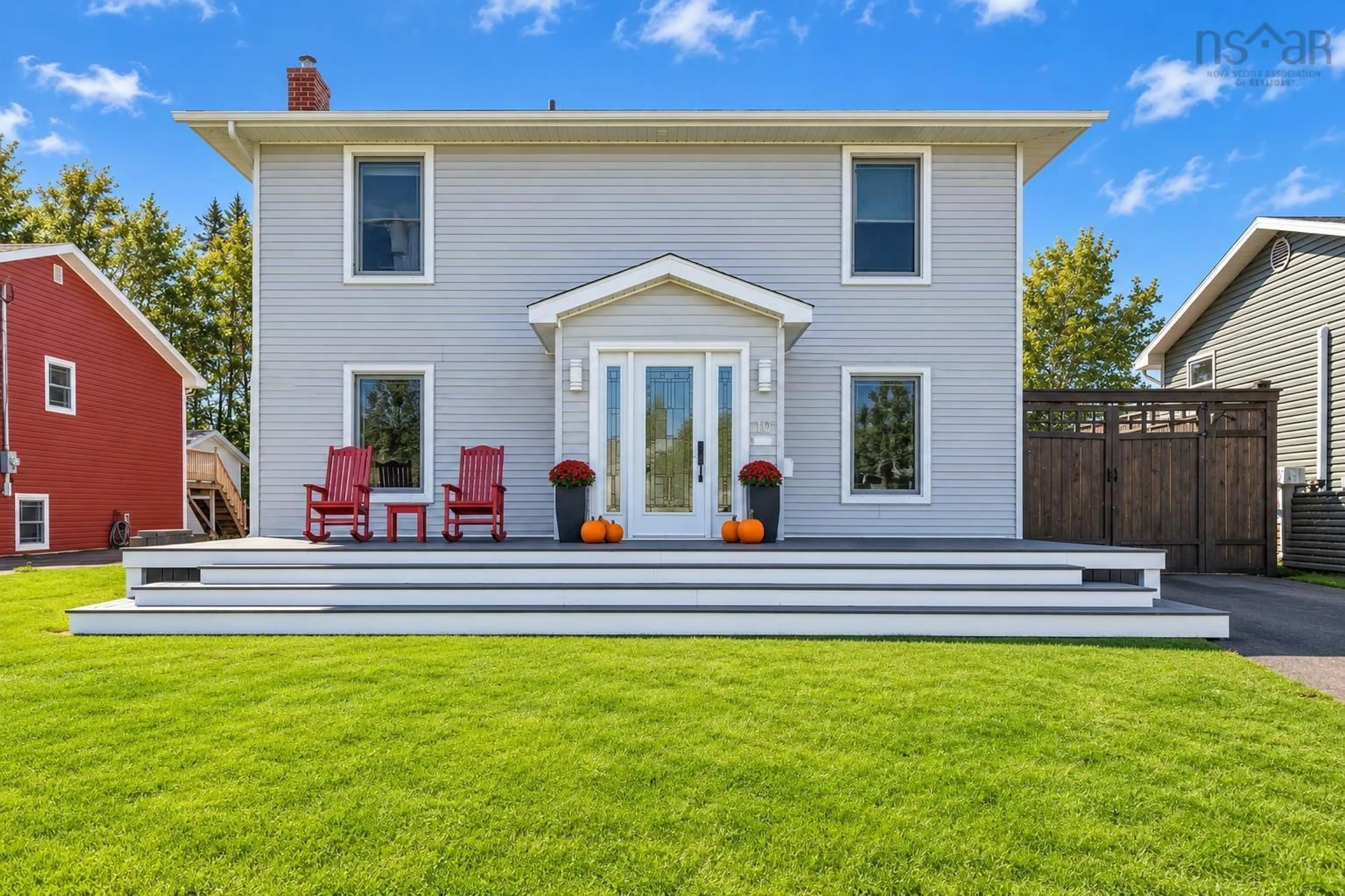 Home with vinyl exterior material, street for 10 Melissa Cres, Sydney Nova Scotia B1P 6X2