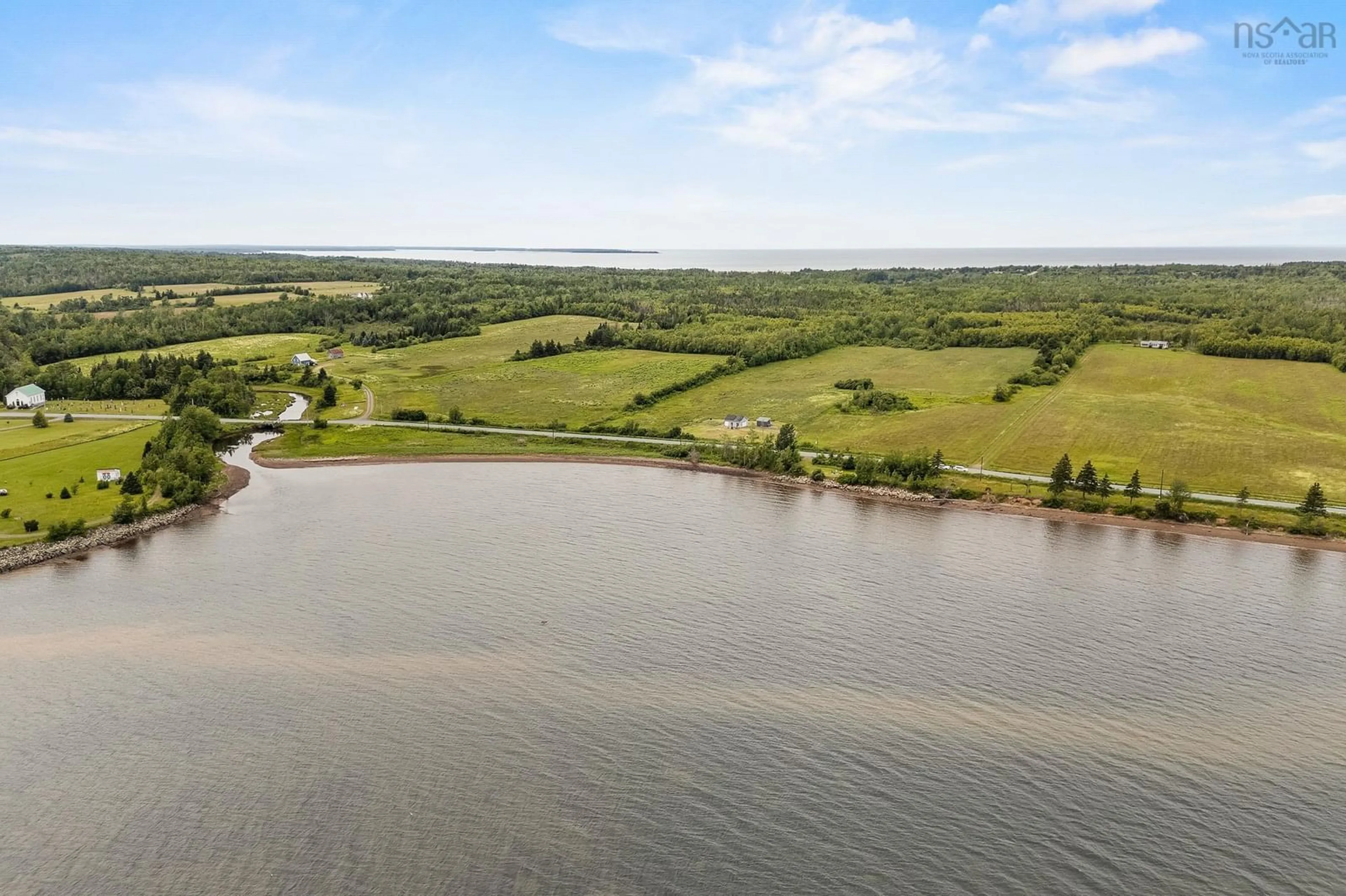 A pic from outside/outdoor area/front of a property/back of a property/a pic from drone, water/lake/river/ocean view for 3667 Malagash Rd, Malagash Centre Nova Scotia B0K 1E0