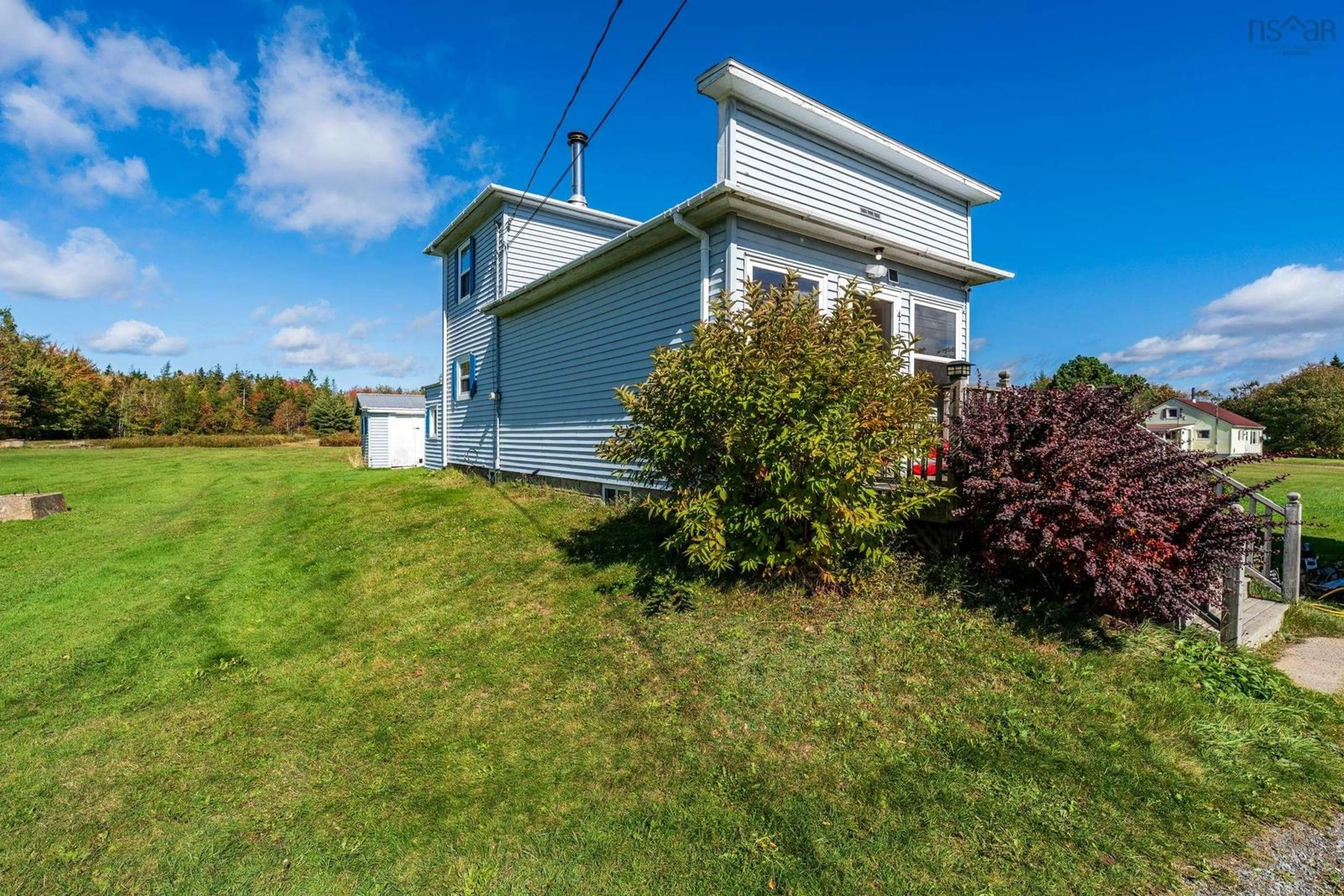 A pic from outside/outdoor area/front of a property/back of a property/a pic from drone, building for 4127 Highway 1, St. Bernard Nova Scotia B0W 3T0