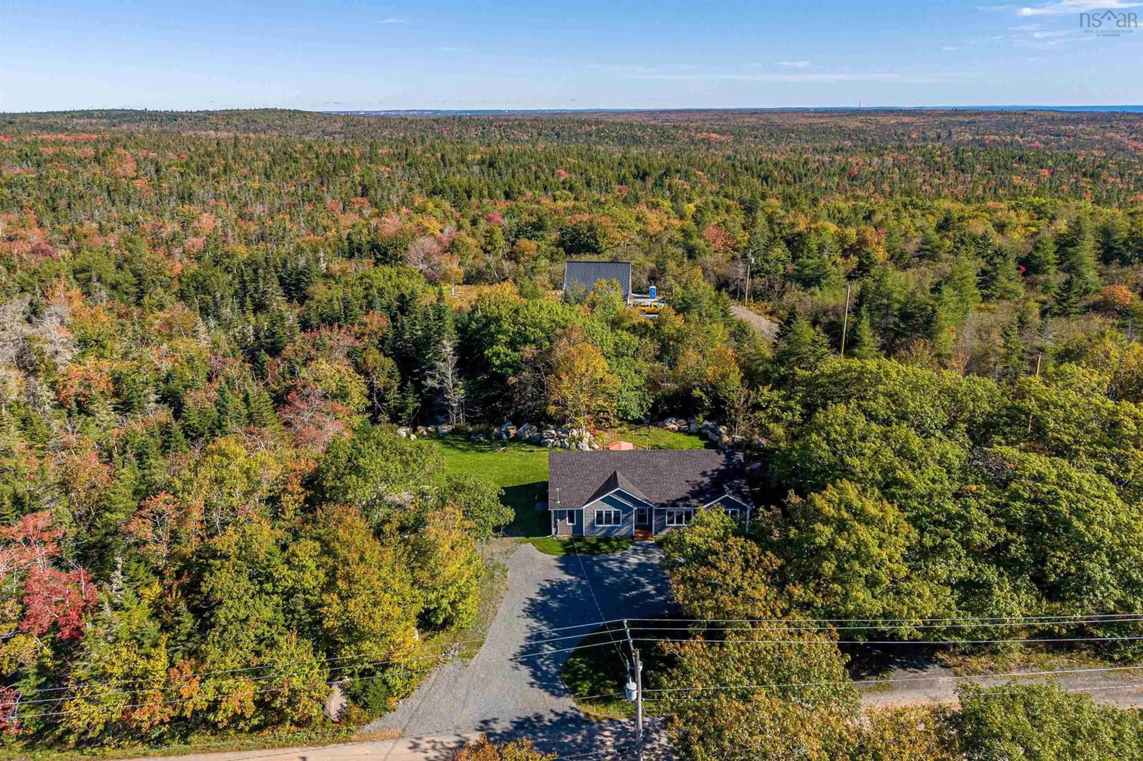 A pic from outside/outdoor area/front of a property/back of a property/a pic from drone, forest/trees view for 238 Fraser Rd, Williamswood Nova Scotia B3V 1B7