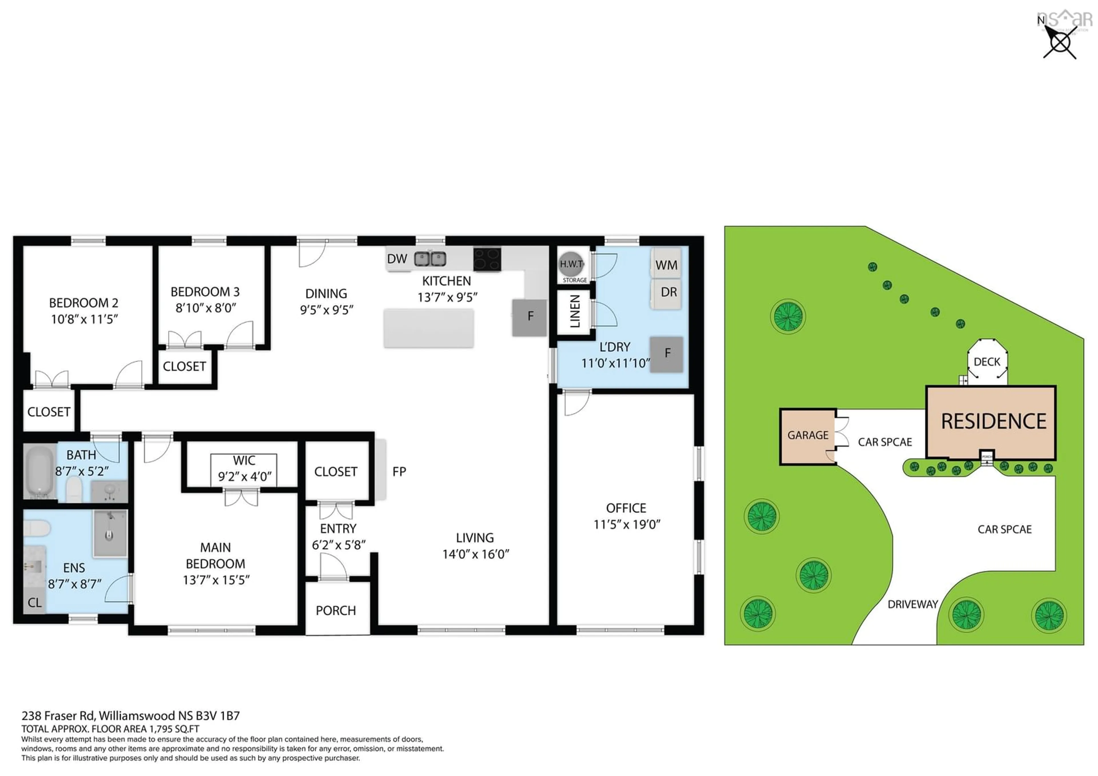 Floor plan for 238 Fraser Rd, Williamswood Nova Scotia B3V 1B7