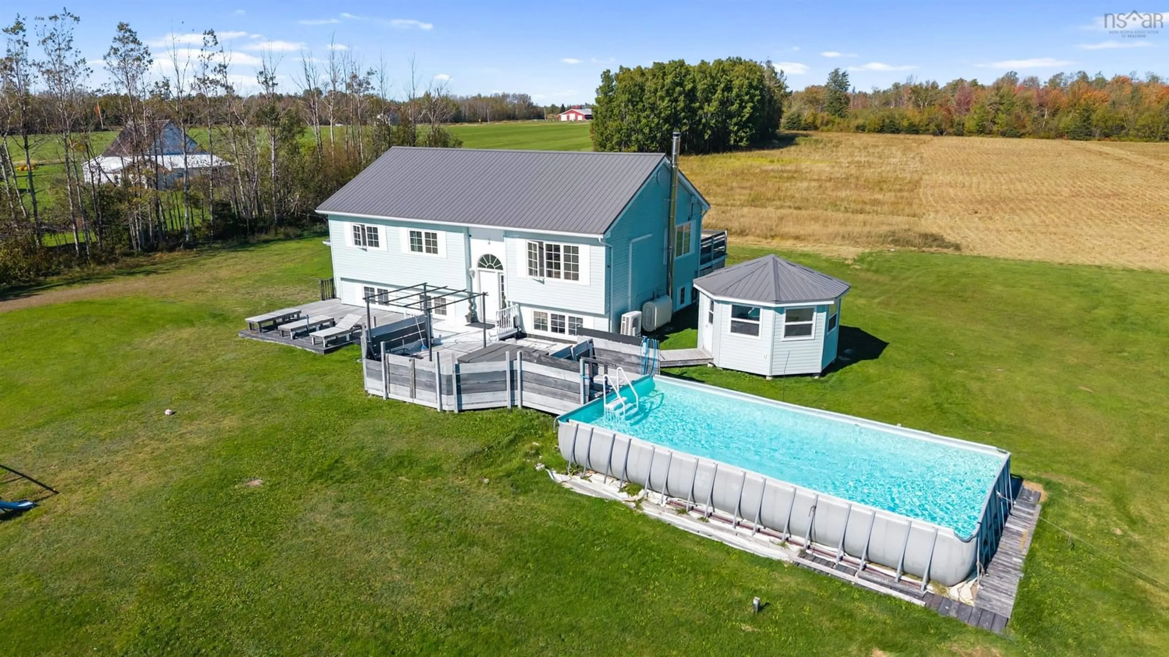 A pic from outside/outdoor area/front of a property/back of a property/a pic from drone, water/lake/river/ocean view for 2361 North Wallace Road, North Wallace Nova Scotia B0K 1Y0