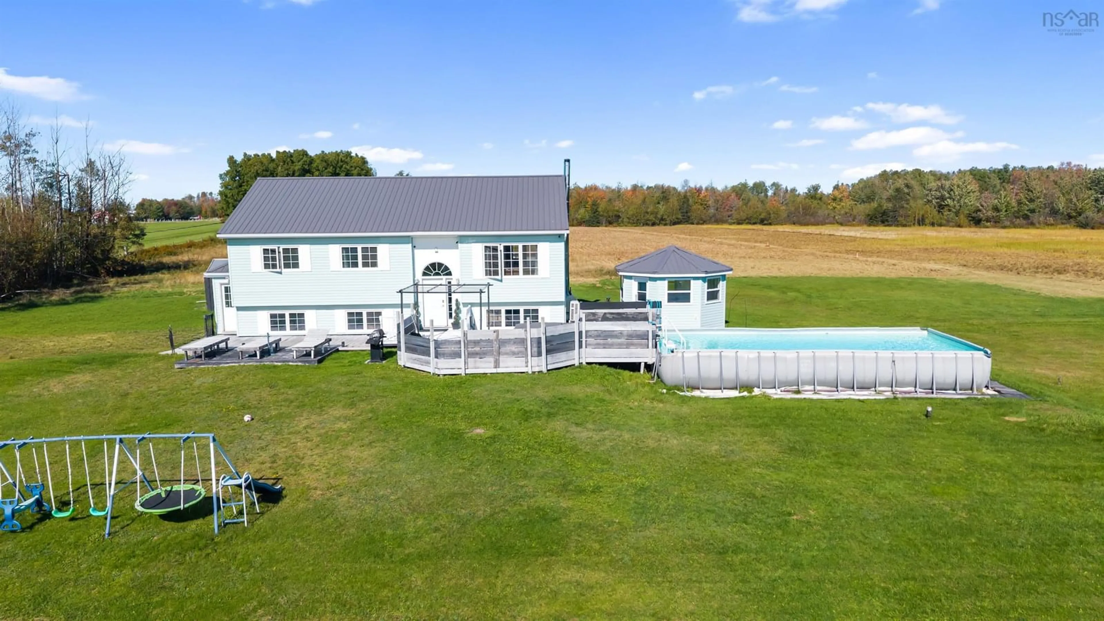 A pic from outside/outdoor area/front of a property/back of a property/a pic from drone, water/lake/river/ocean view for 2361 North Wallace Road, North Wallace Nova Scotia B0K 1Y0