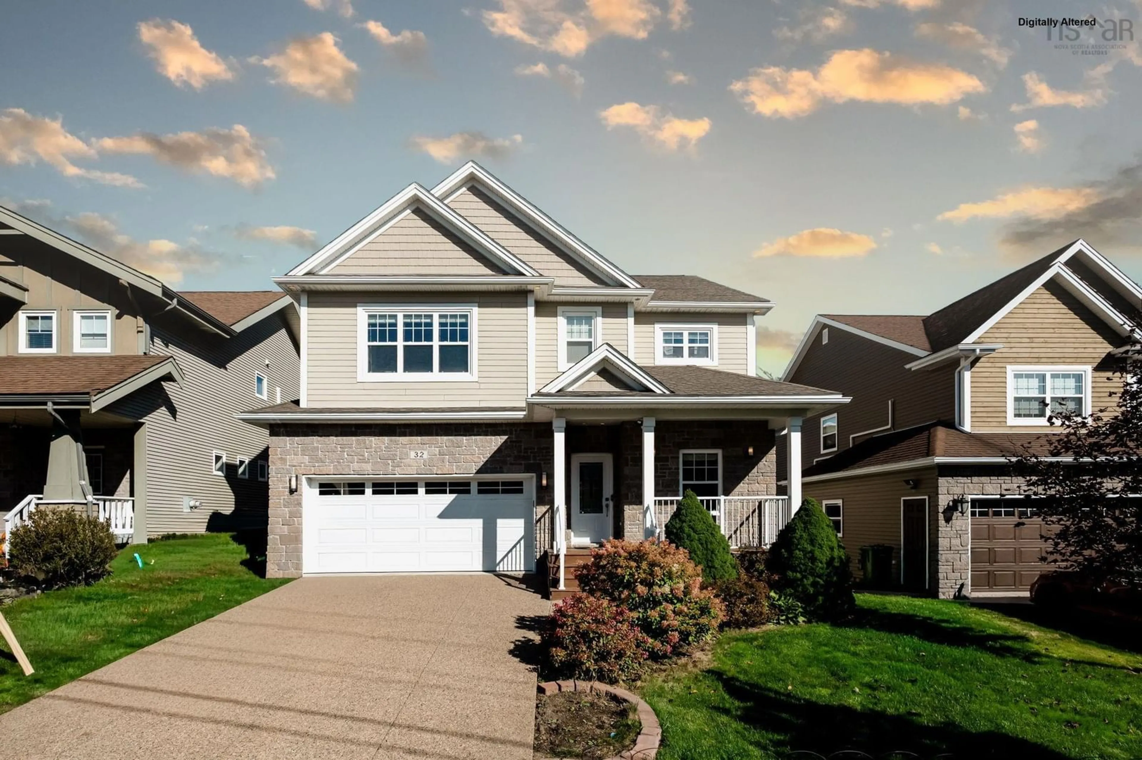Home with vinyl exterior material, street for 32 Hollyhock Way, Halifax Nova Scotia B4B 0H6