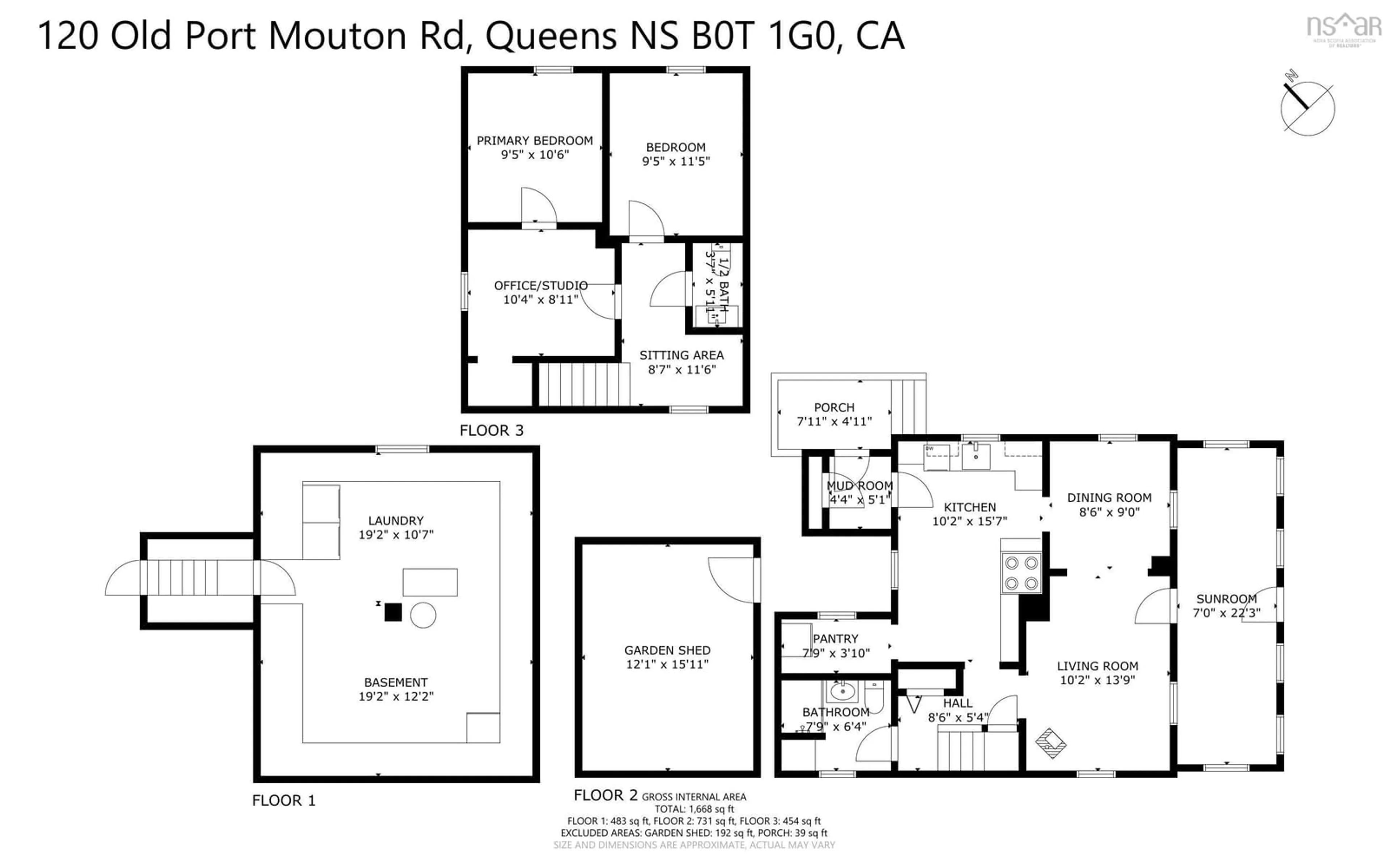 Floor plan for 120 Old Port Mouton Rd, Liverpool Nova Scotia B0T 1K0