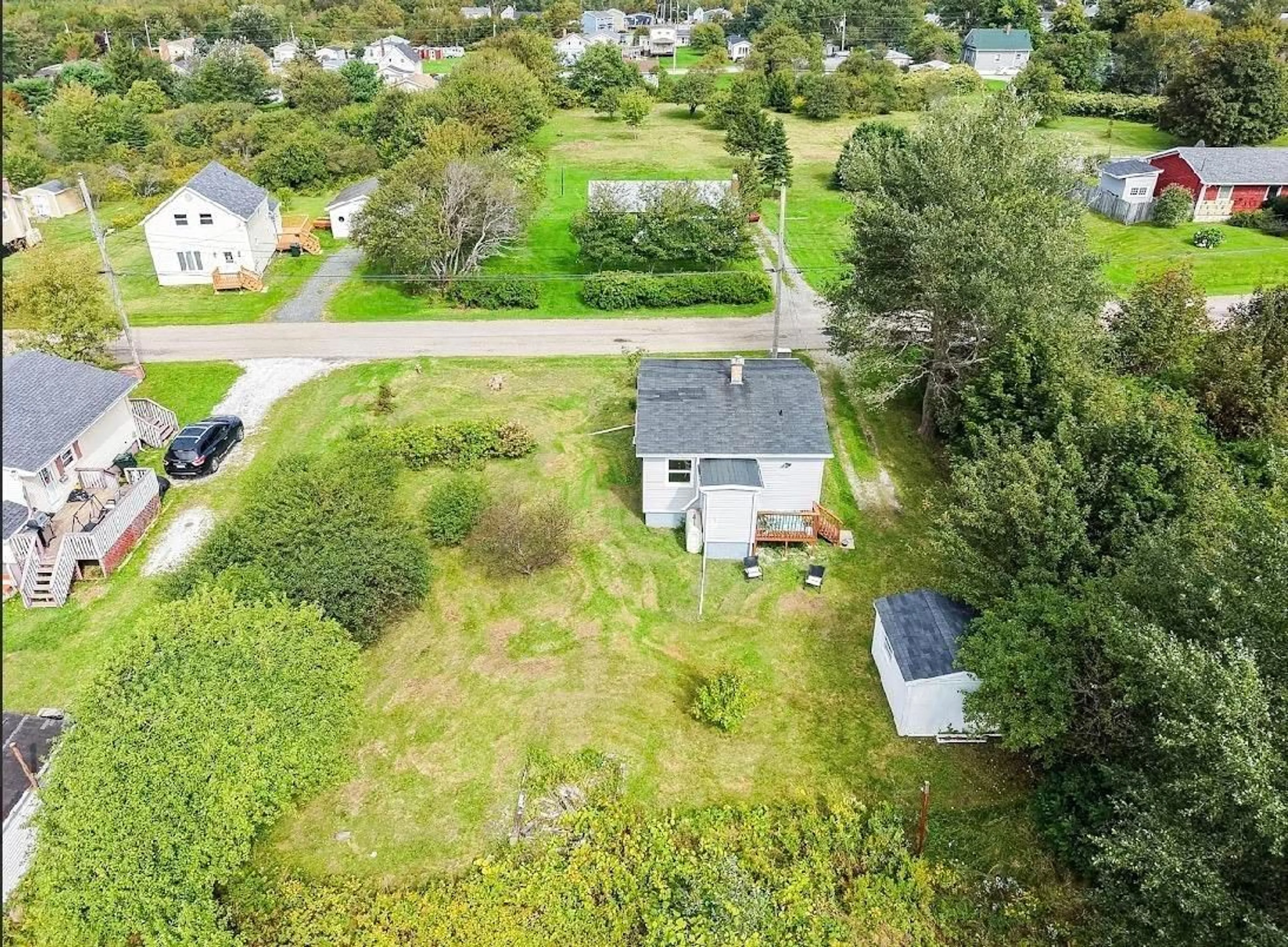 A pic from outside/outdoor area/front of a property/back of a property/a pic from drone, unknown for 17 George St, Scotchtown Nova Scotia B1H 1C2
