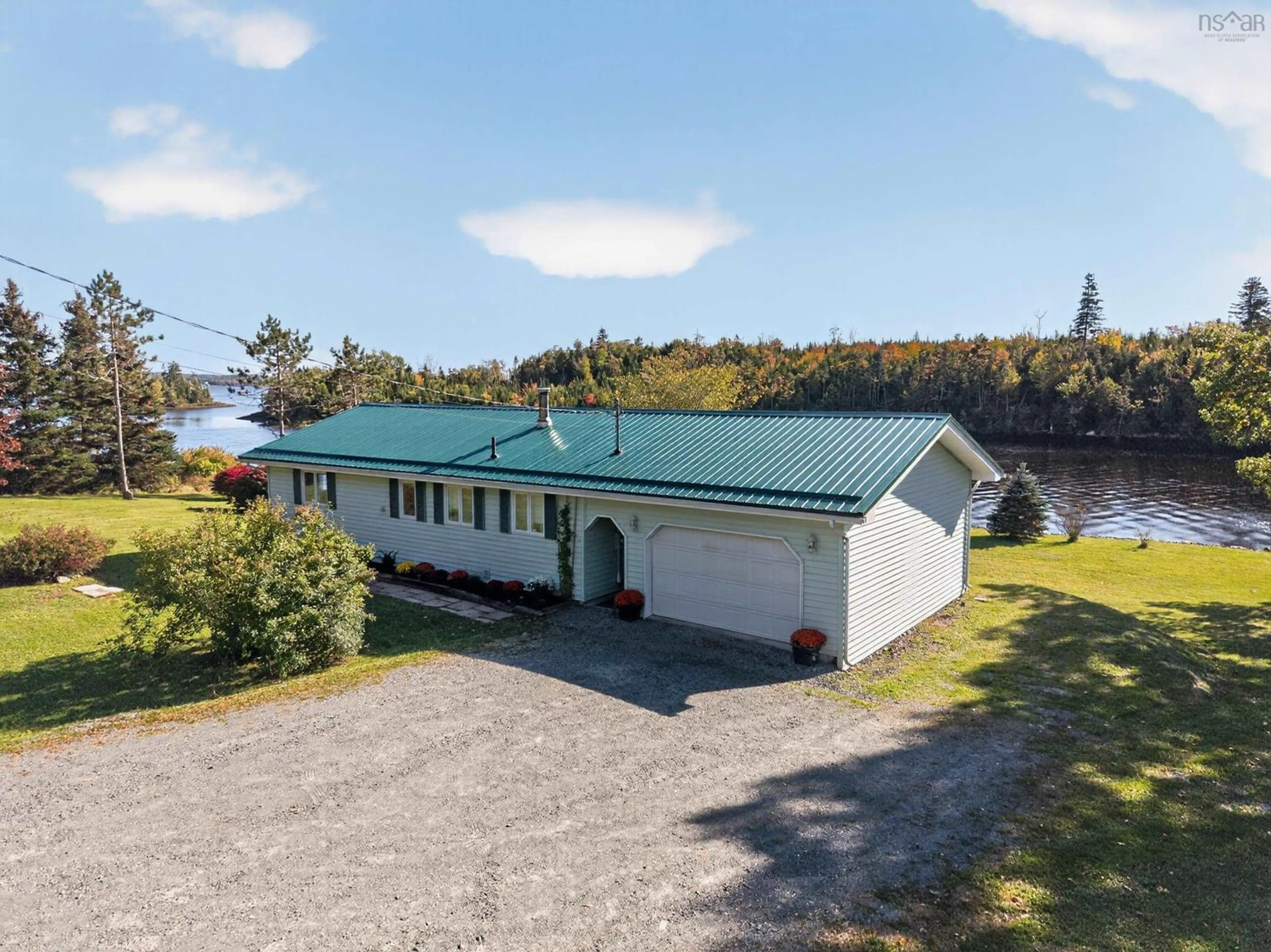 A pic from outside/outdoor area/front of a property/back of a property/a pic from drone, water/lake/river/ocean view for 8280 Highway #7, Musquodoboit Harbour Nova Scotia B0J 2L0