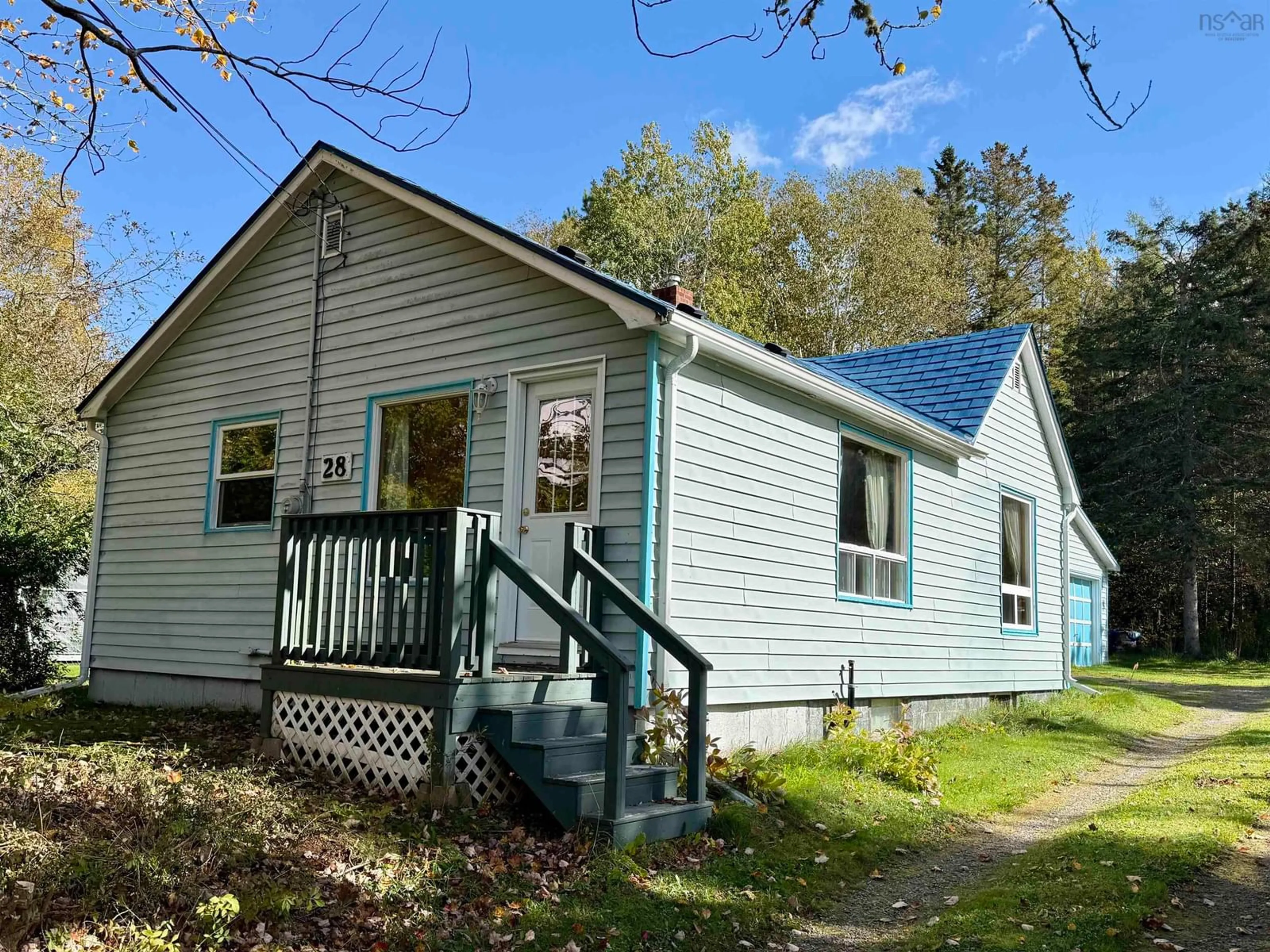 Home with vinyl exterior material, street for 28 Valleydale Rd, Murray Siding Nova Scotia B6L 4M5