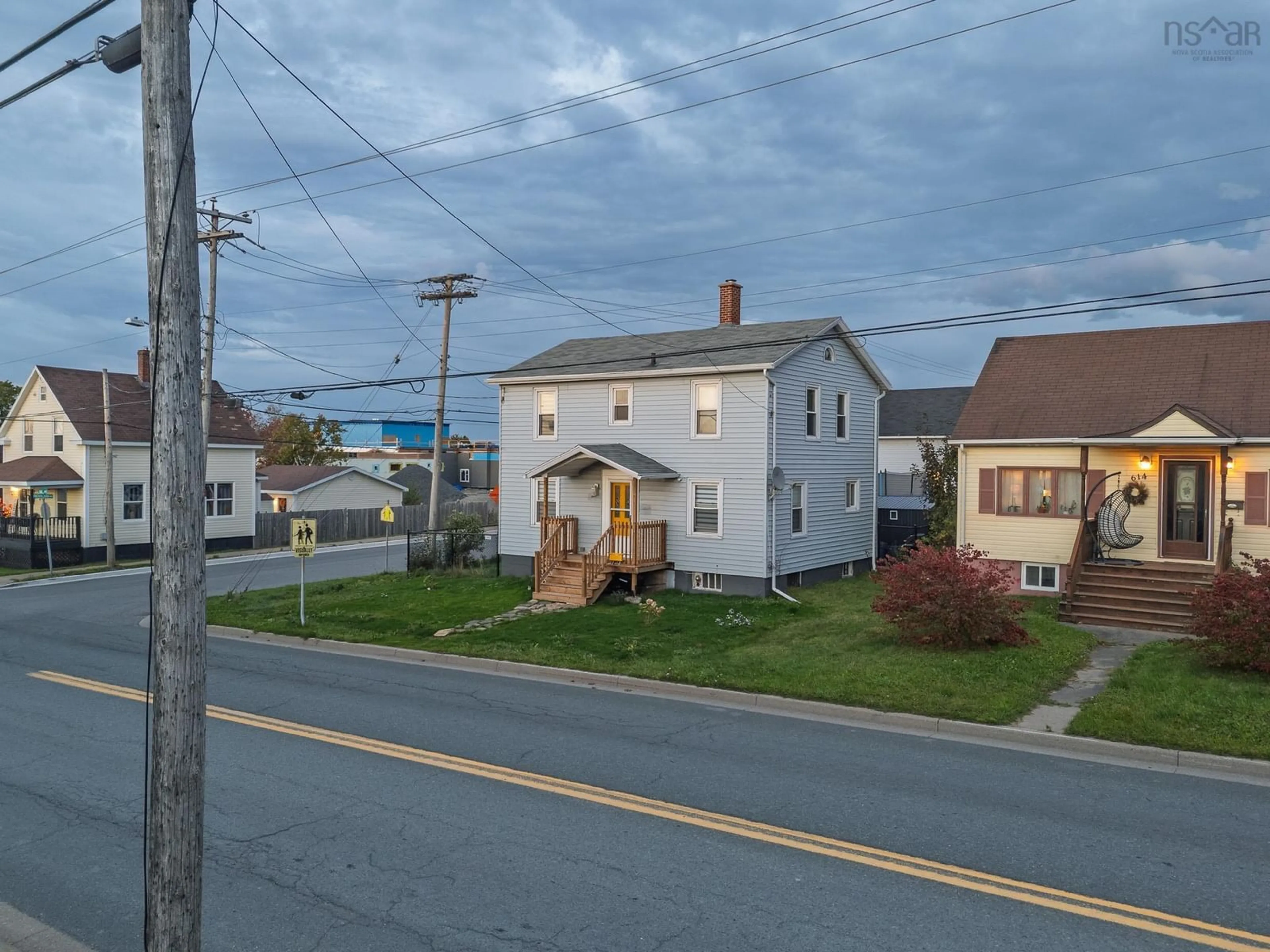 A pic from outside/outdoor area/front of a property/back of a property/a pic from drone, street for 610 King St, New Waterford Nova Scotia B1H 3Z3