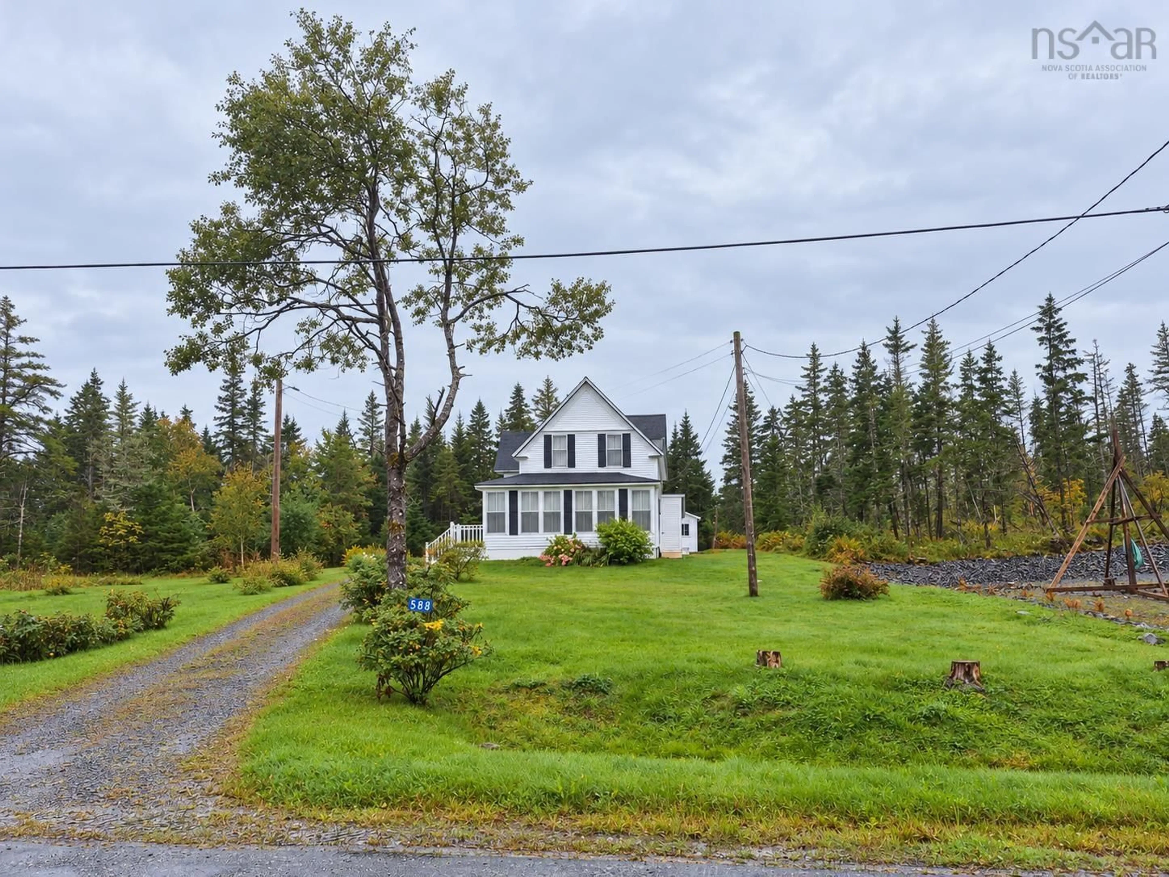 A pic from outside/outdoor area/front of a property/back of a property/a pic from drone, street for 588 Isaacs Harbour Rd, Isaacs Harbour Nova Scotia B0H 1S0