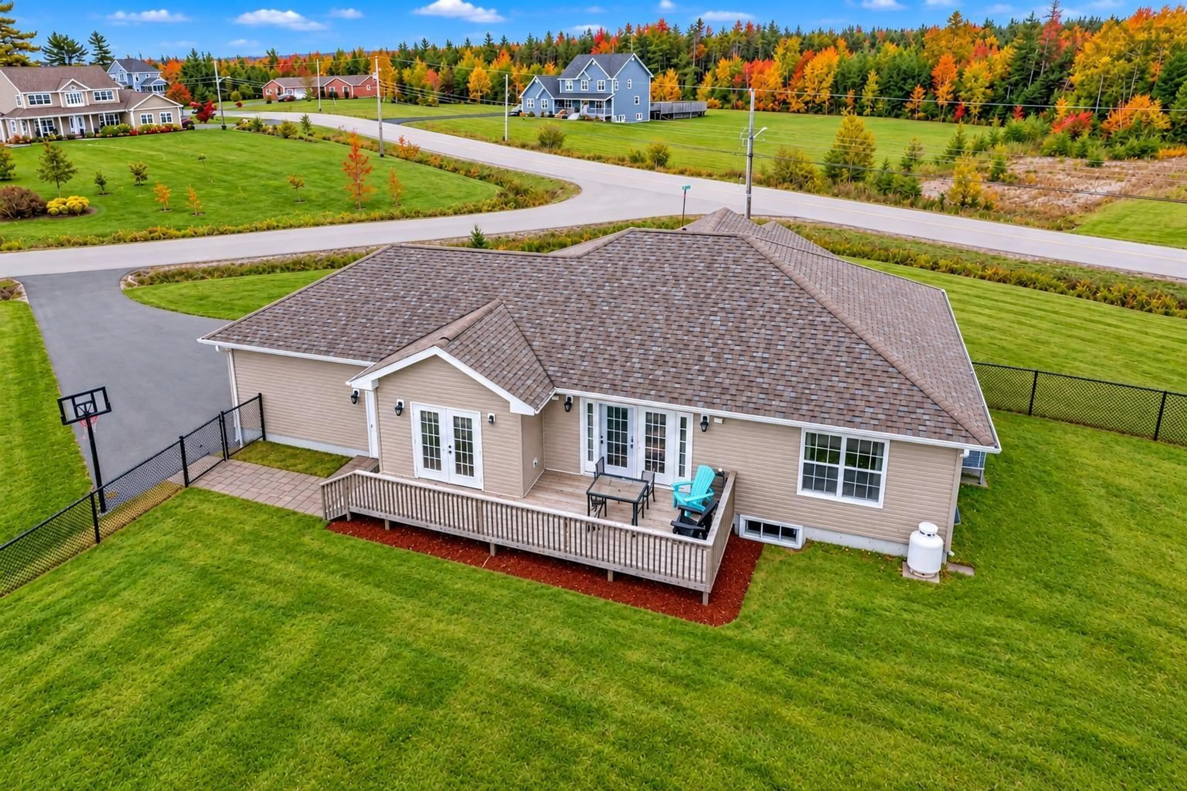A pic from outside/outdoor area/front of a property/back of a property/a pic from drone, water/lake/river/ocean view for 225 Hampton Dr, Sydney River Nova Scotia B1L 0A7
