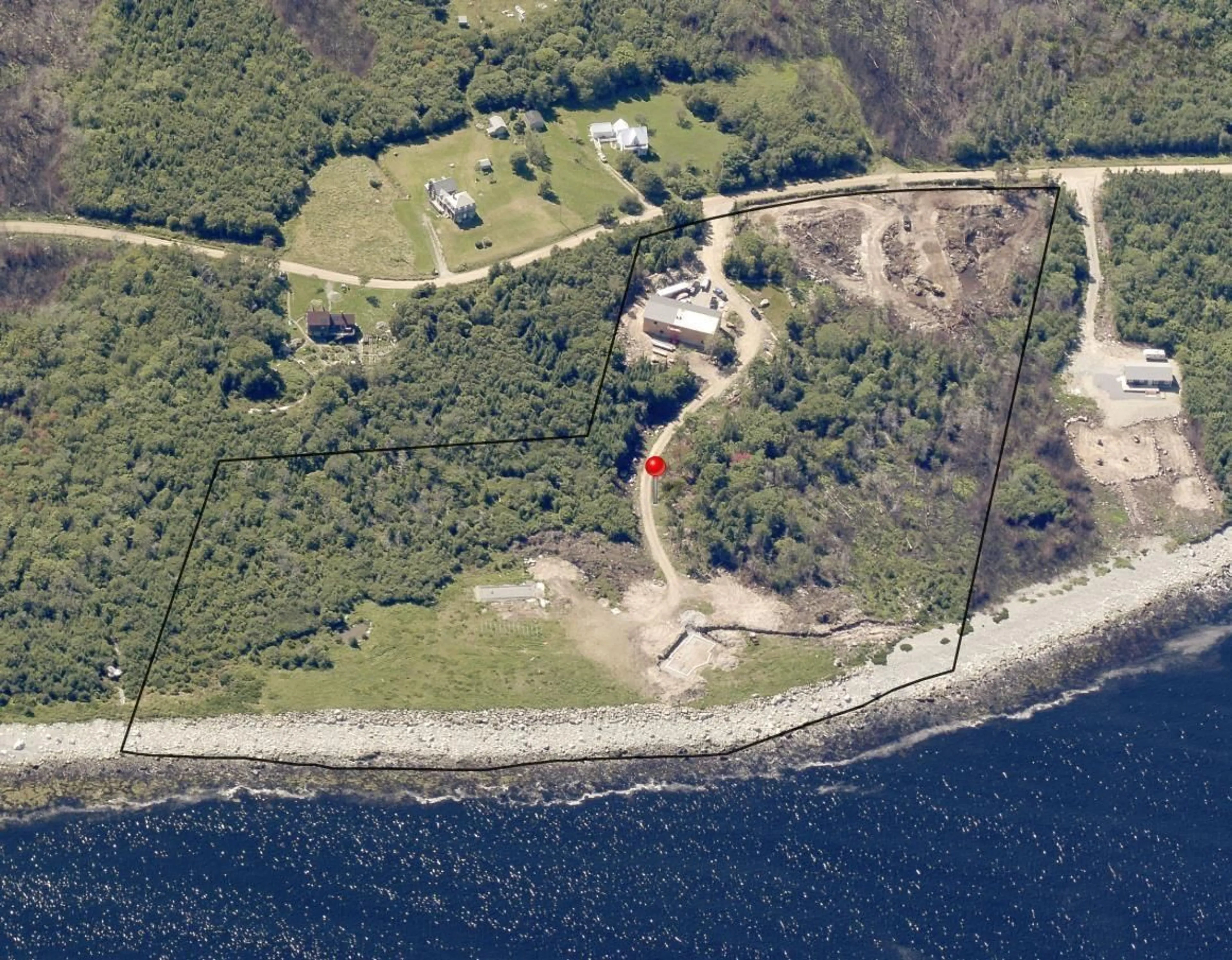 A pic from outside/outdoor area/front of a property/back of a property/a pic from drone, water/lake/river/ocean view for 176 Round Bay Ferry Rd, Round Bay Nova Scotia B0T 1W0