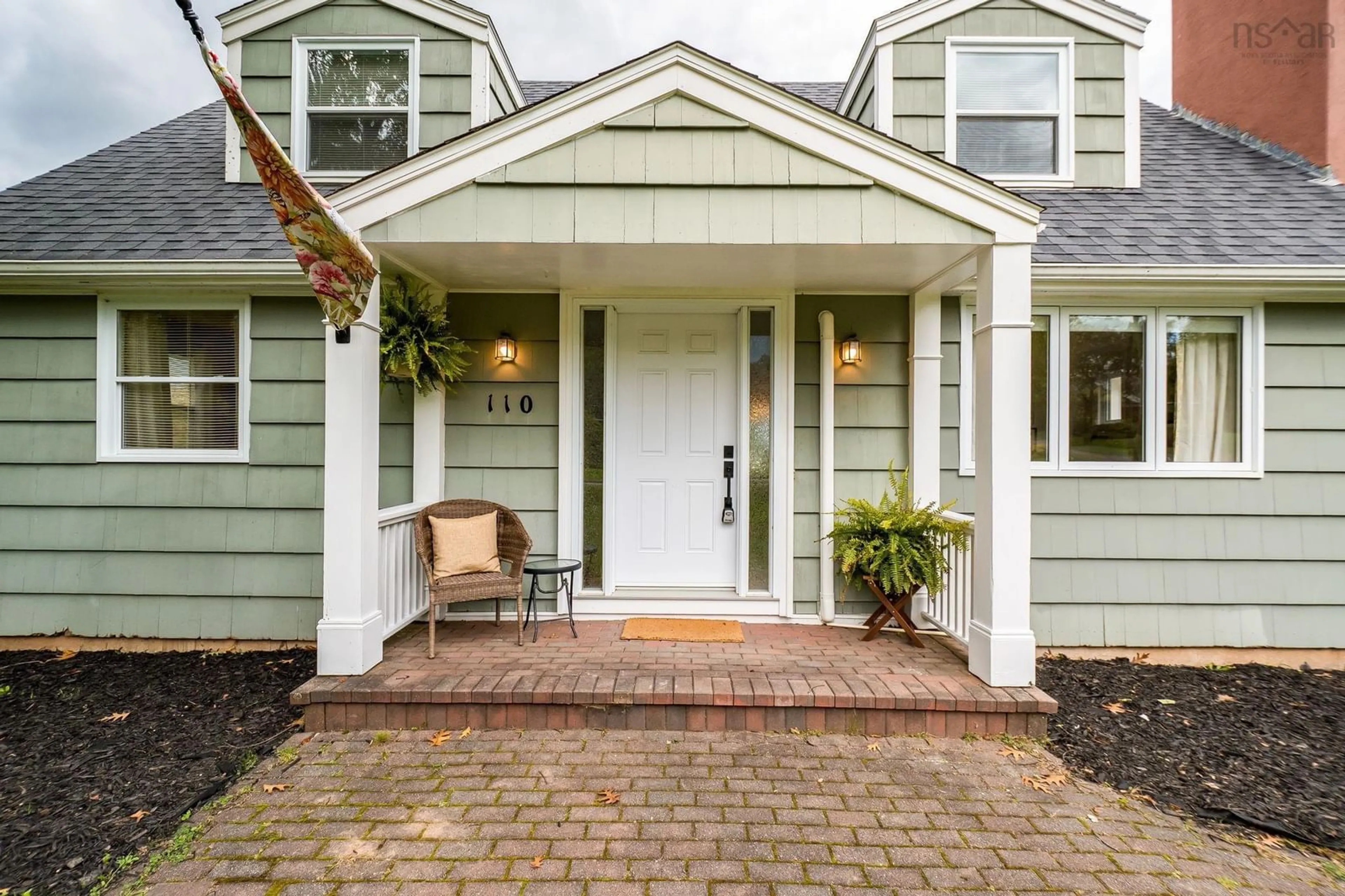 Home with vinyl exterior material, street for 110 Skyway Dr, Wolfville Nova Scotia B4P 1S4