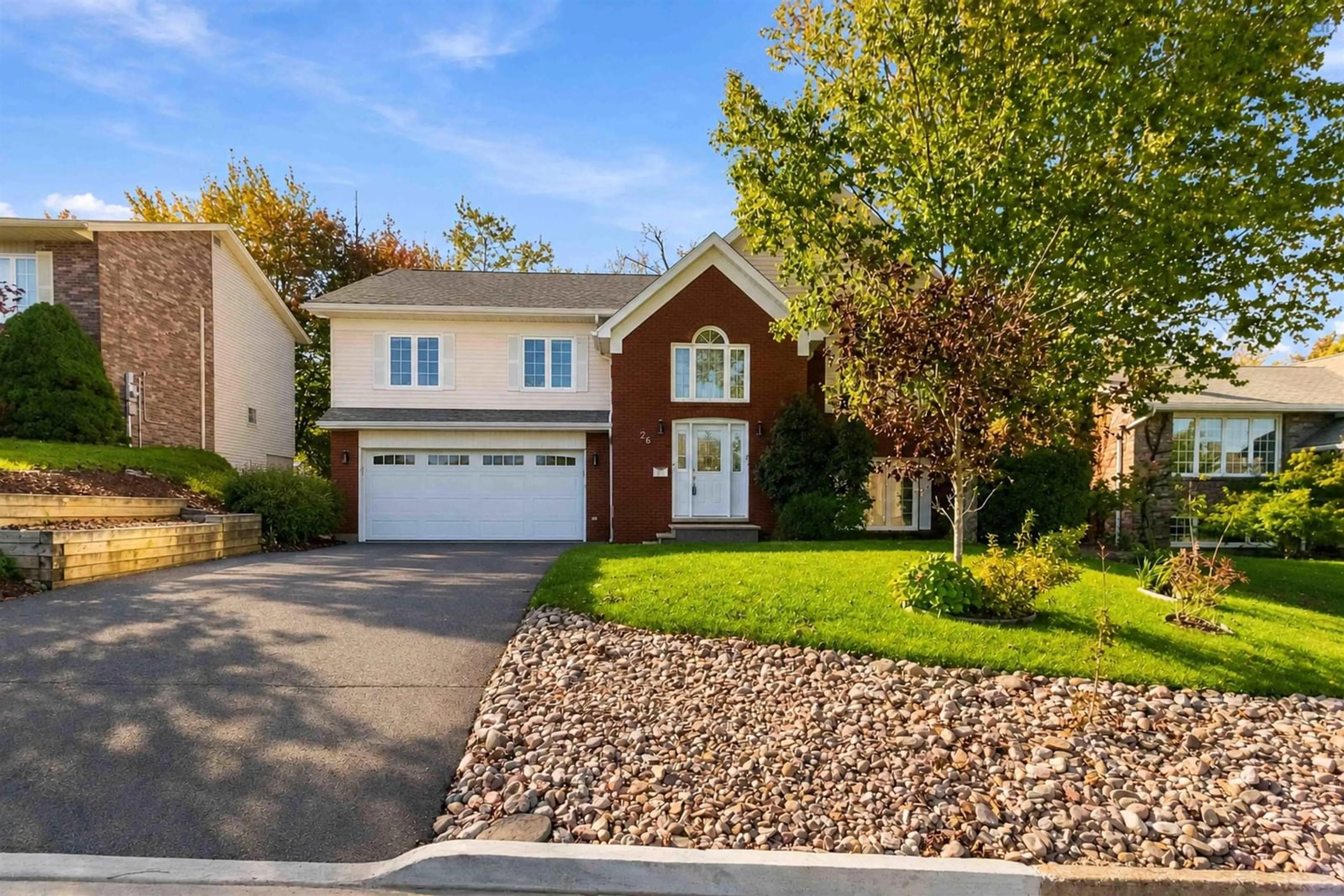 Home with brick exterior material, street for 26 Castlewood Dr, Cole Harbour Nova Scotia B2V 2J9