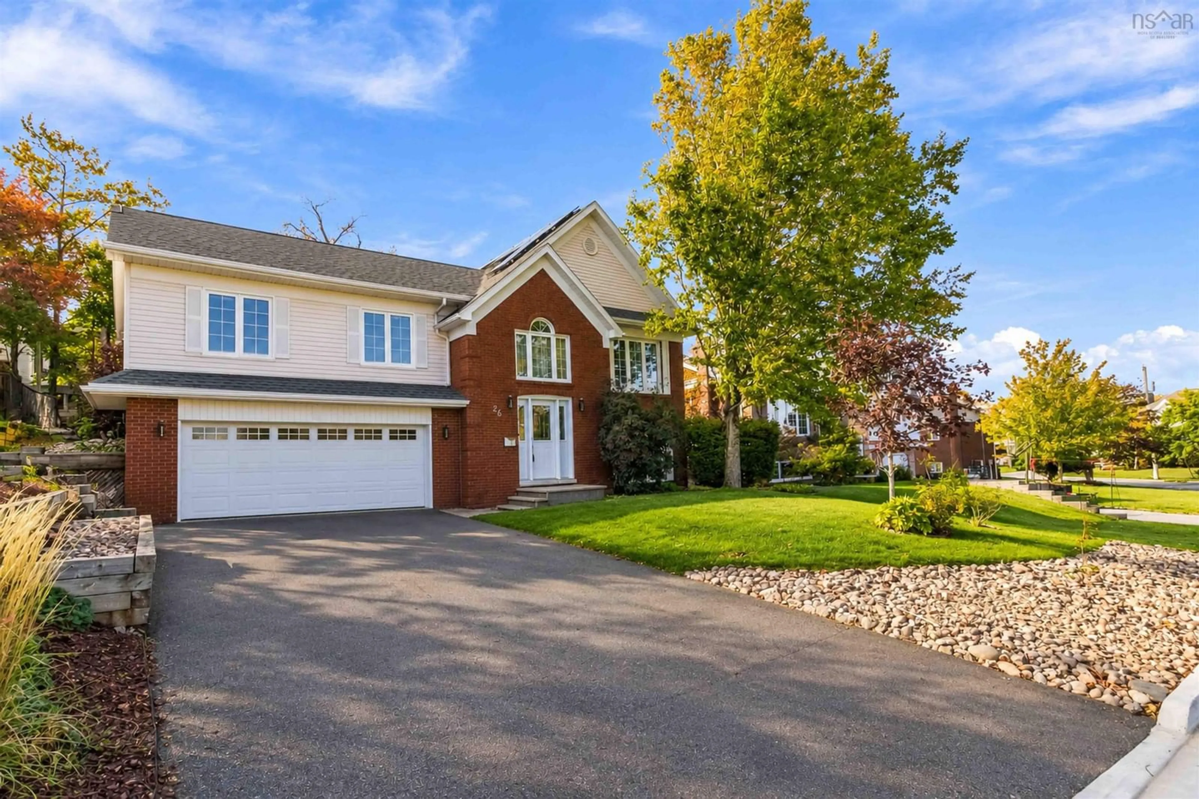 Home with brick exterior material, street for 26 Castlewood Dr, Cole Harbour Nova Scotia B2V 2J9