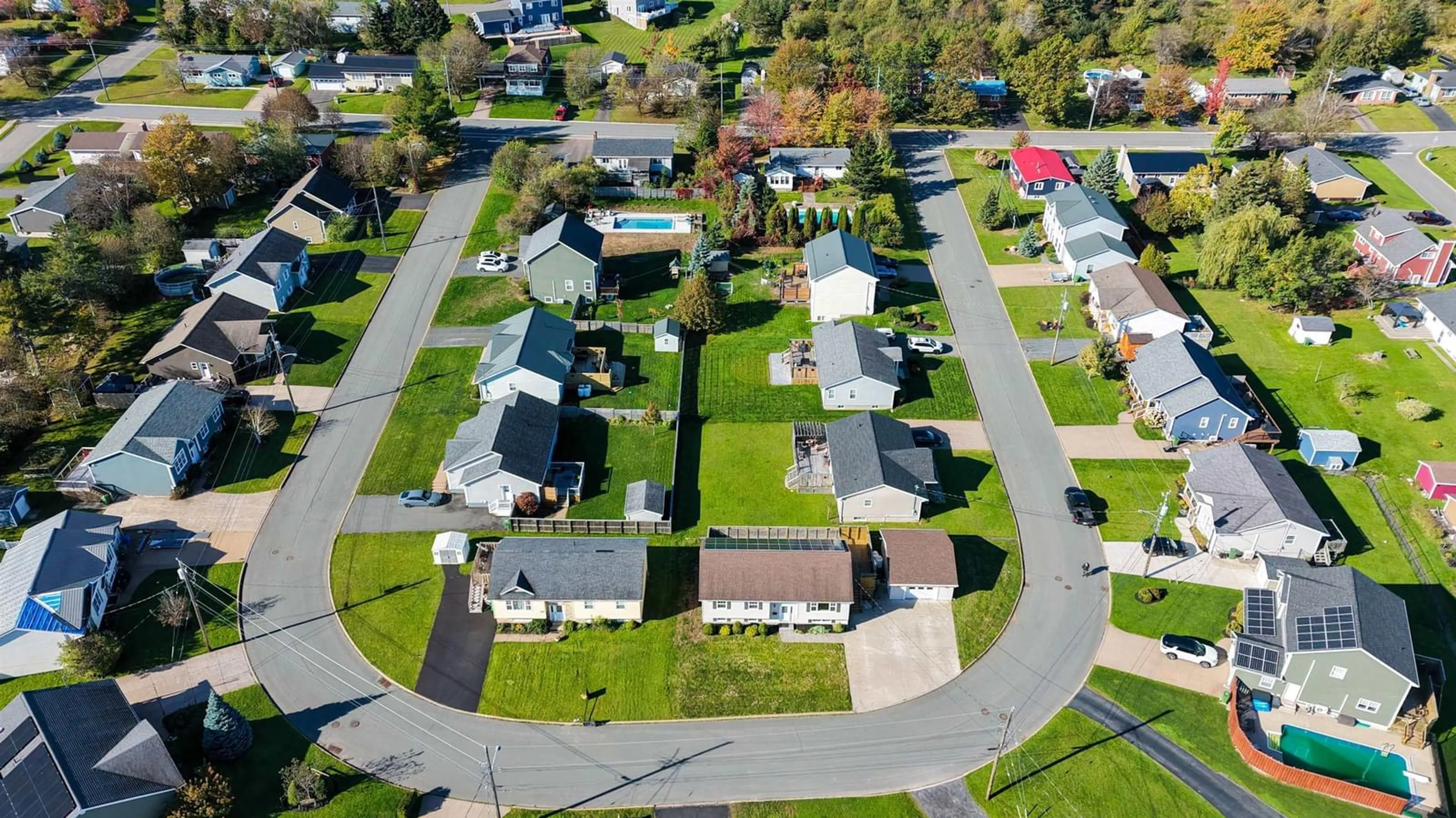 A pic from outside/outdoor area/front of a property/back of a property/a pic from drone, street for 44 Lovat Cres, New Glasgow Nova Scotia B2H 0B2