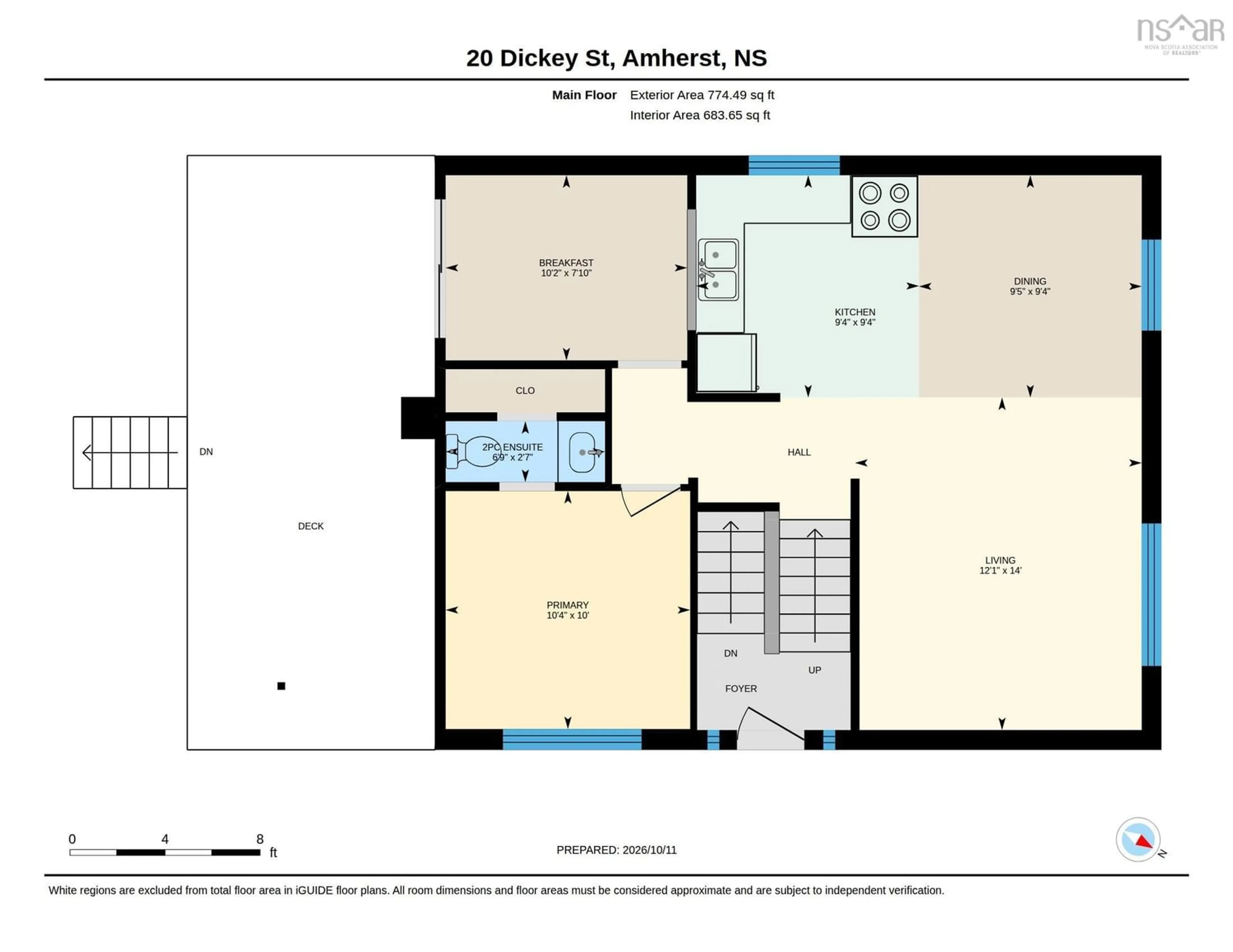 Floor plan for 20 Dickey St, Amherst Nova Scotia B4H 2H9