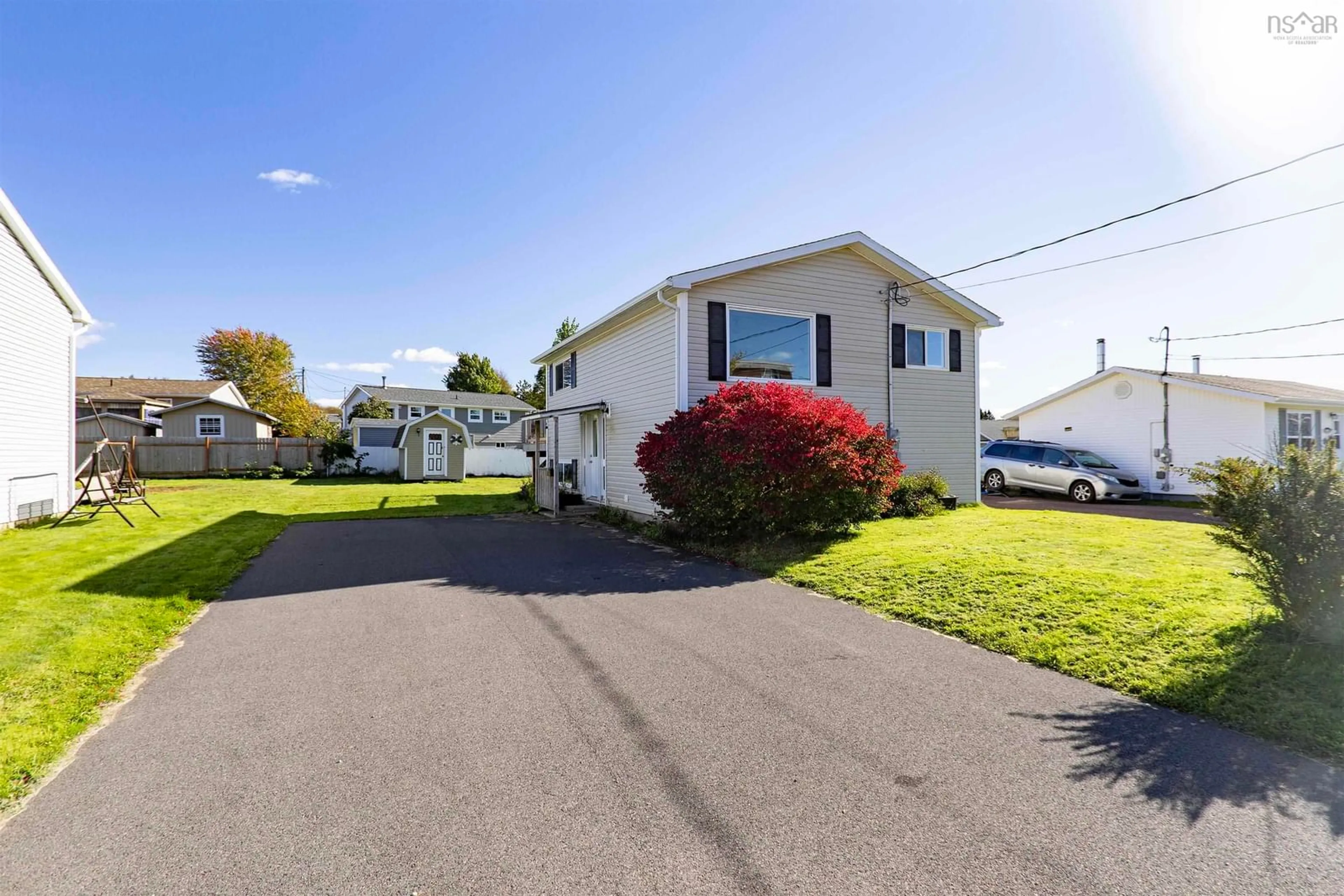 Home with vinyl exterior material, street for 20 Dickey St, Amherst Nova Scotia B4H 2H9