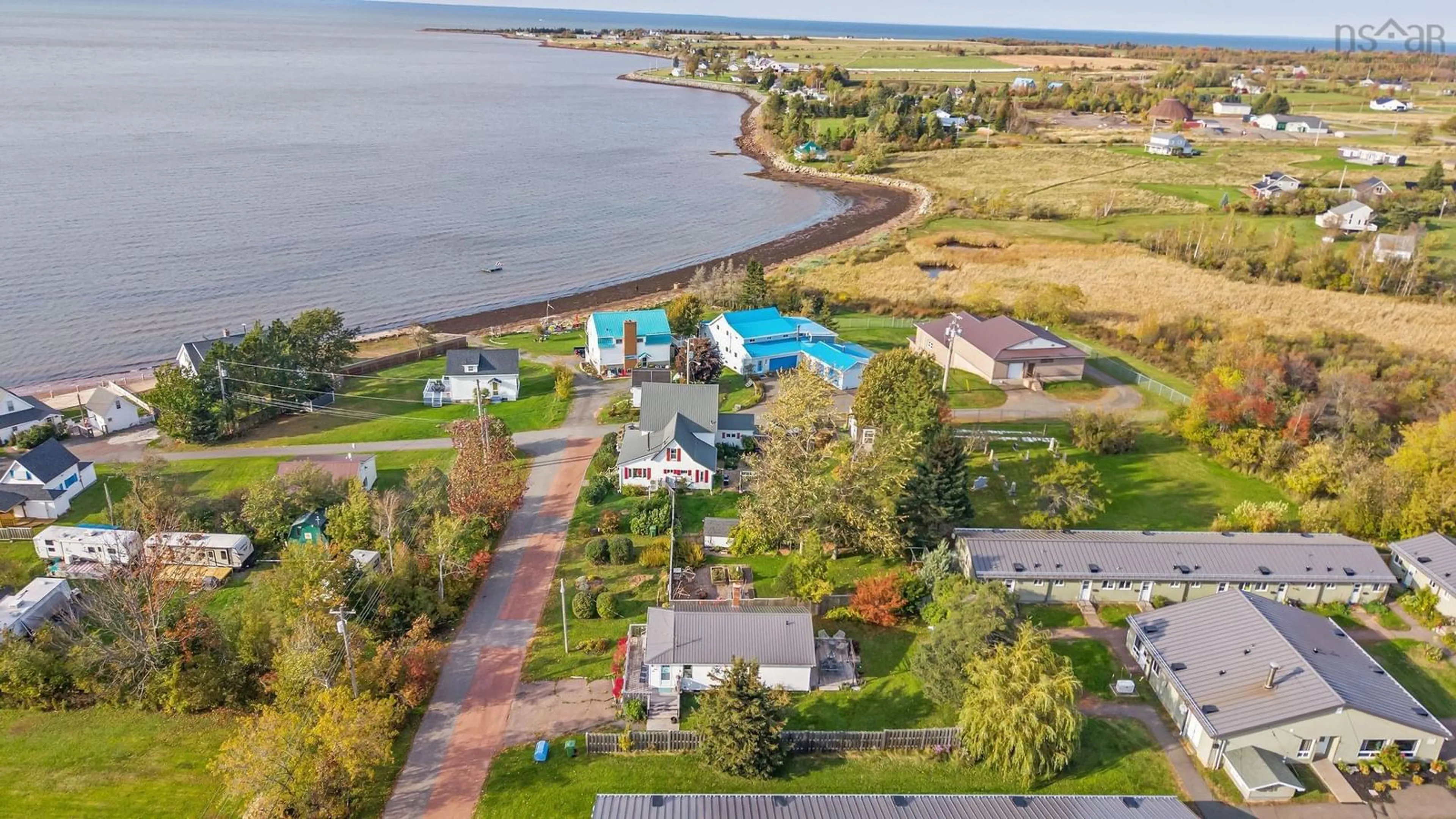 A pic from outside/outdoor area/front of a property/back of a property/a pic from drone, water/lake/river/ocean view for 40 Walton Street, Pugwash Nova Scotia B0K 1L0