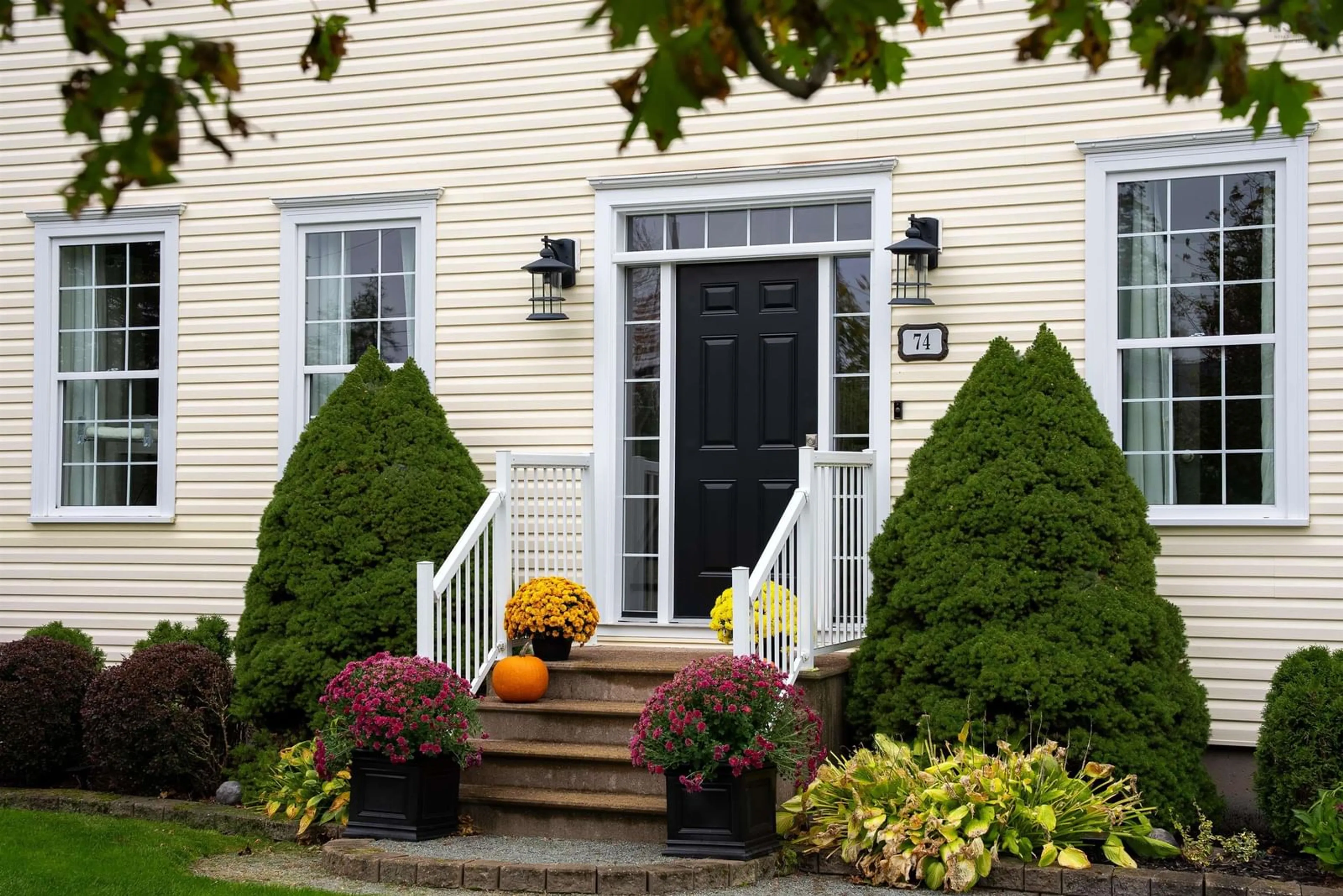 Home with vinyl exterior material, street for 74 Bonavista Avenue, Hilden Nova Scotia B0N 1C0