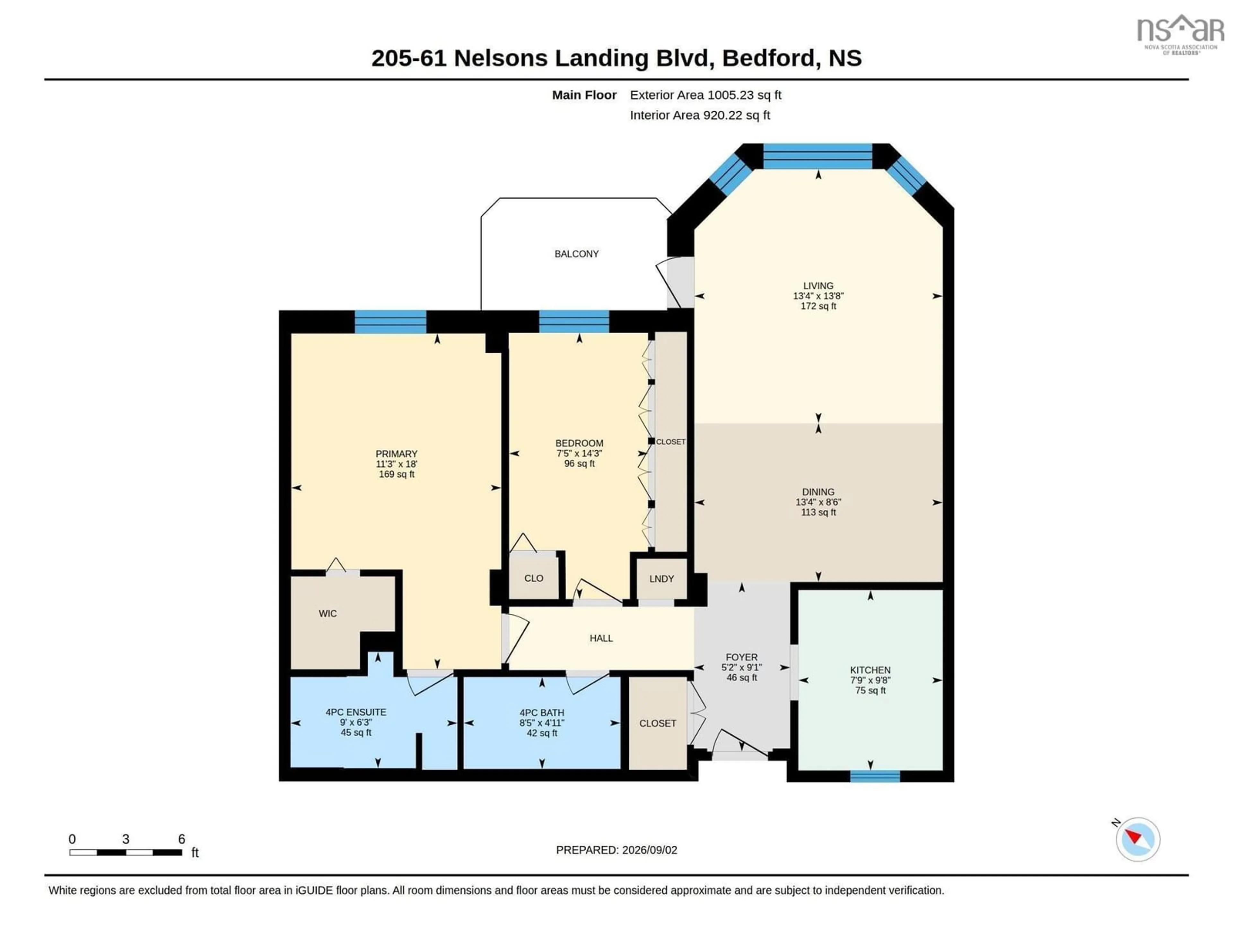 Floor plan for 61 Nelsons Landing Blvd #205, Bedford Nova Scotia B4A 3X3