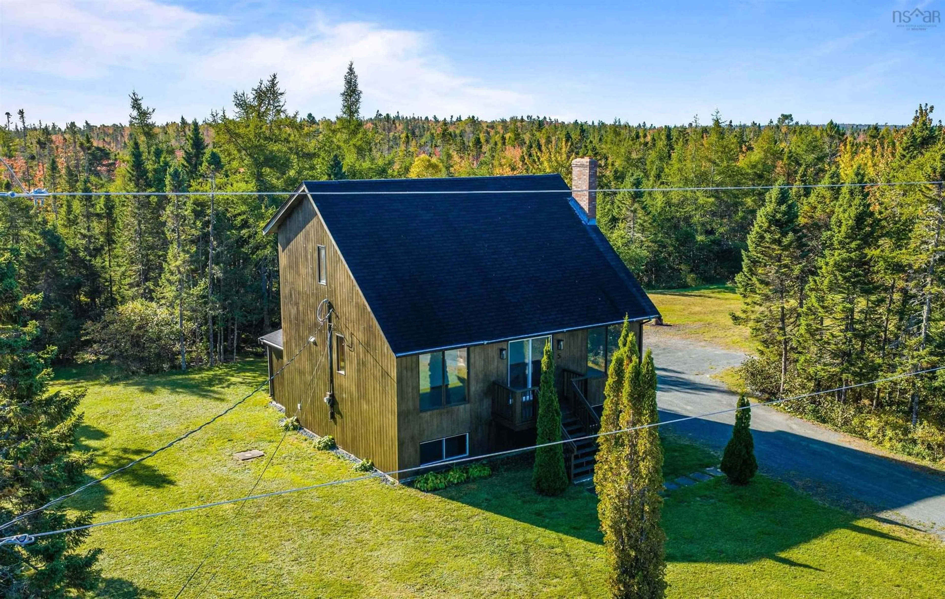 A pic from outside/outdoor area/front of a property/back of a property/a pic from drone, building for 5 Corrie Lane, West Porters Lake Nova Scotia B3E 1L1